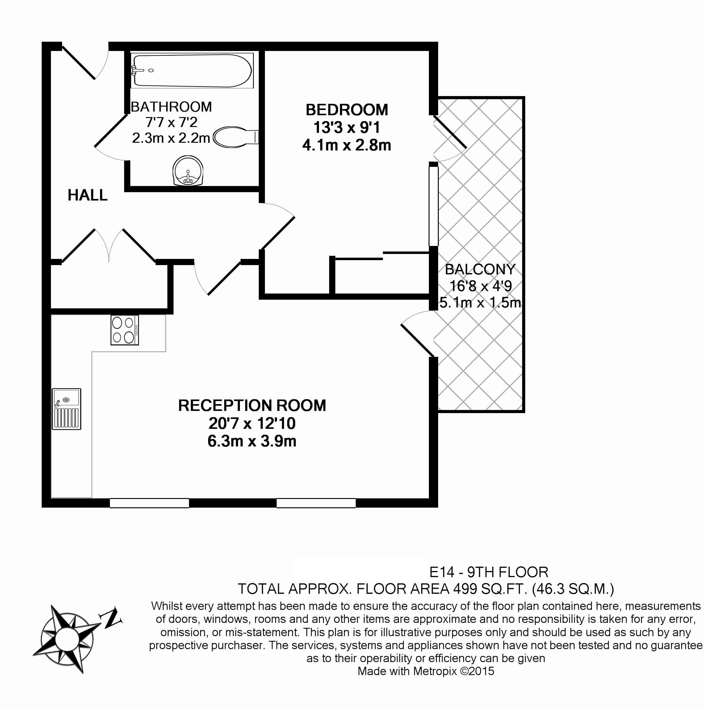 1 bedroom apartments/flats to sale in New Festival Avenue, Poplar-Floorplan