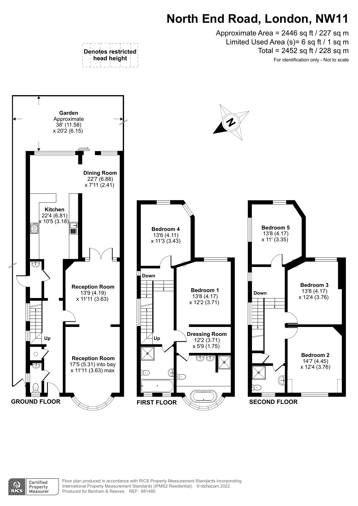 5 bedrooms houses to sale in North End Road, Golders Hill-Floorplan