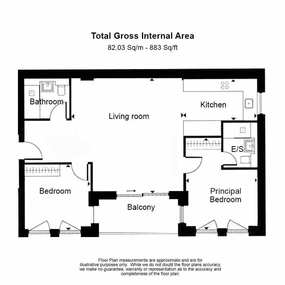 2 bedrooms apartments/flats to sale in Southwark Bridge Road, Brigade Court, Borough-Floorplan