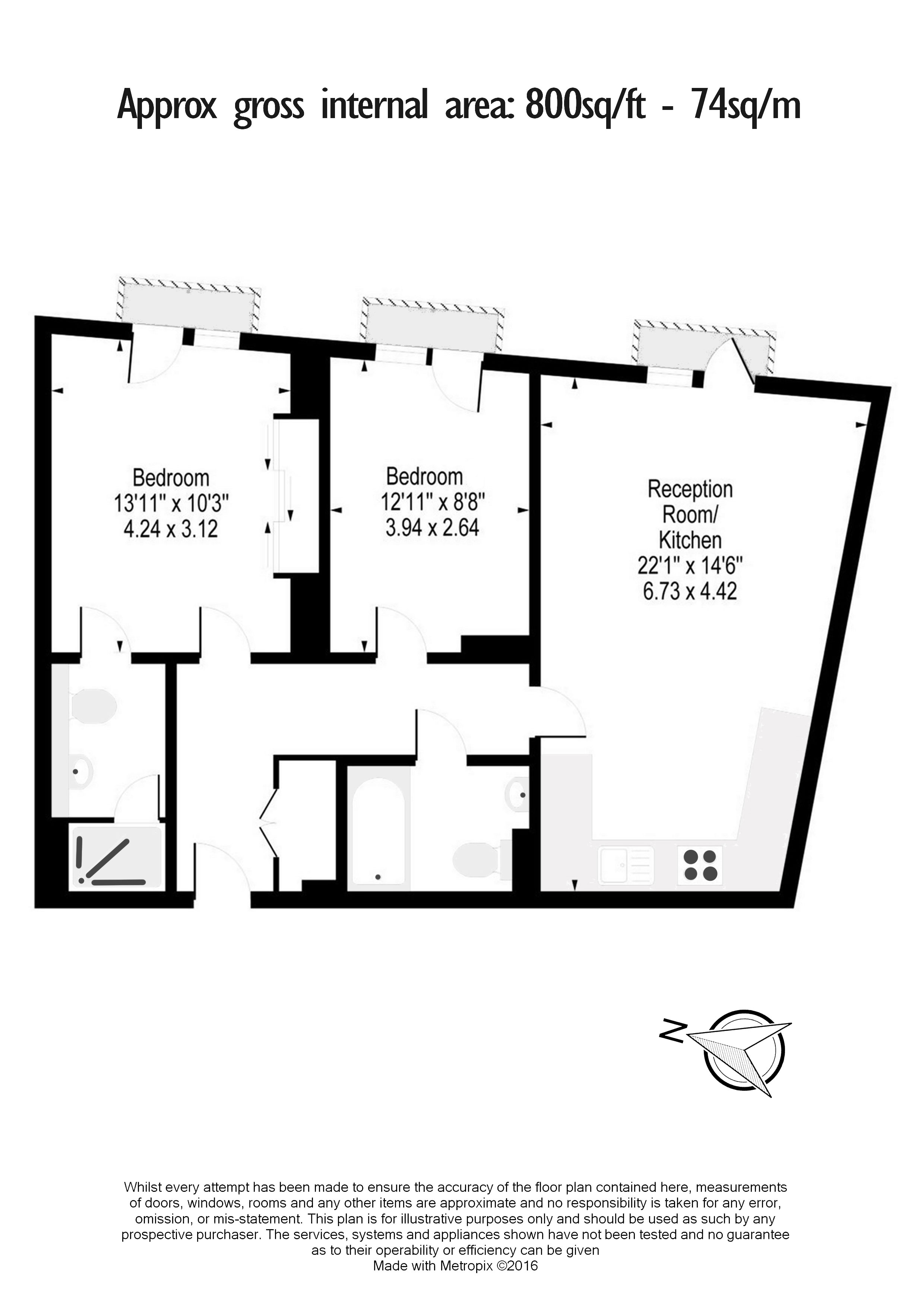 2 bedrooms apartments/flats to sale in Fetter Lane, Holborn, London-Floorplan