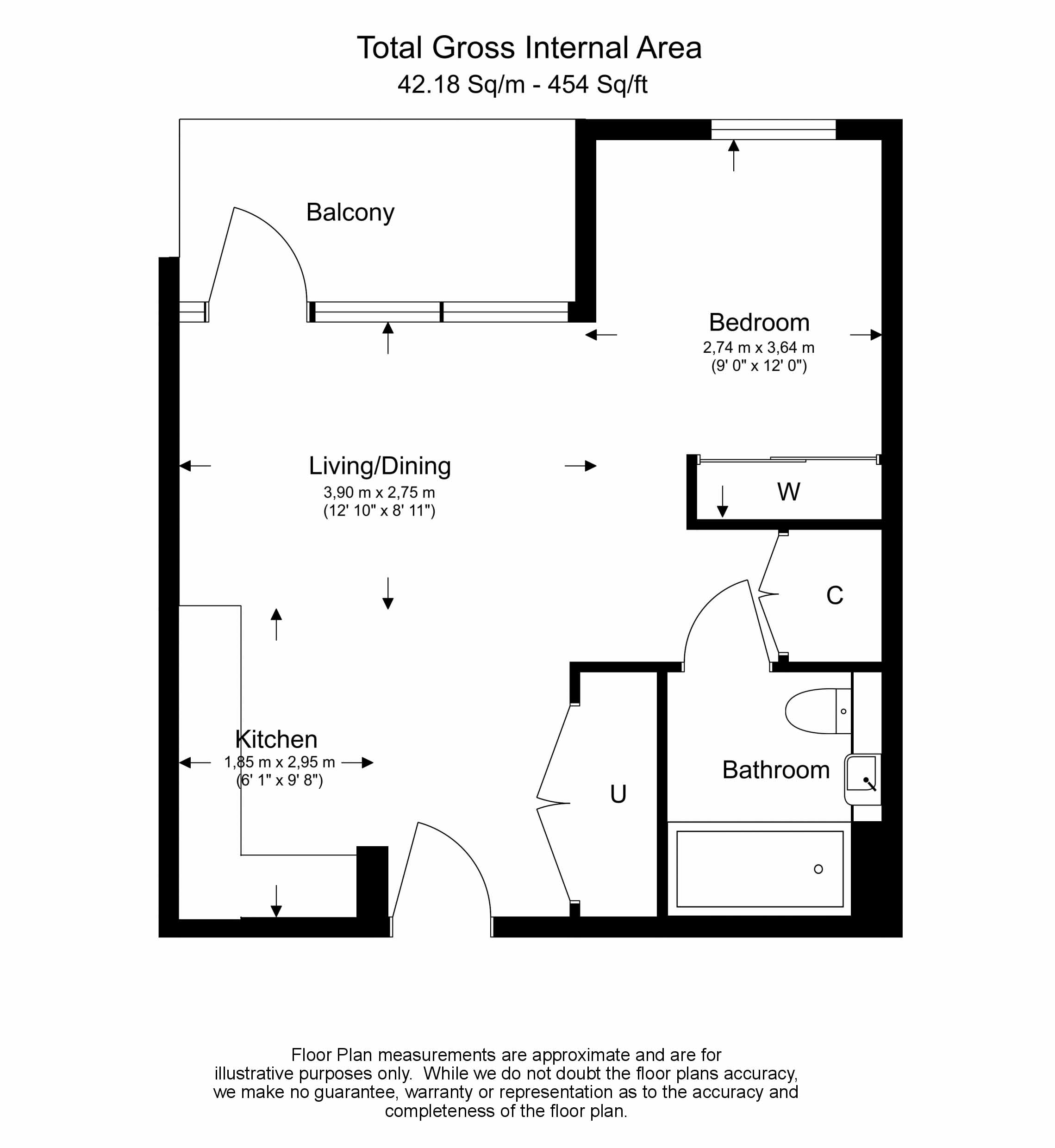1 bedroom apartments/flats to sale in 3 Mary Neuner Road, Hornsey, London-Floorplan