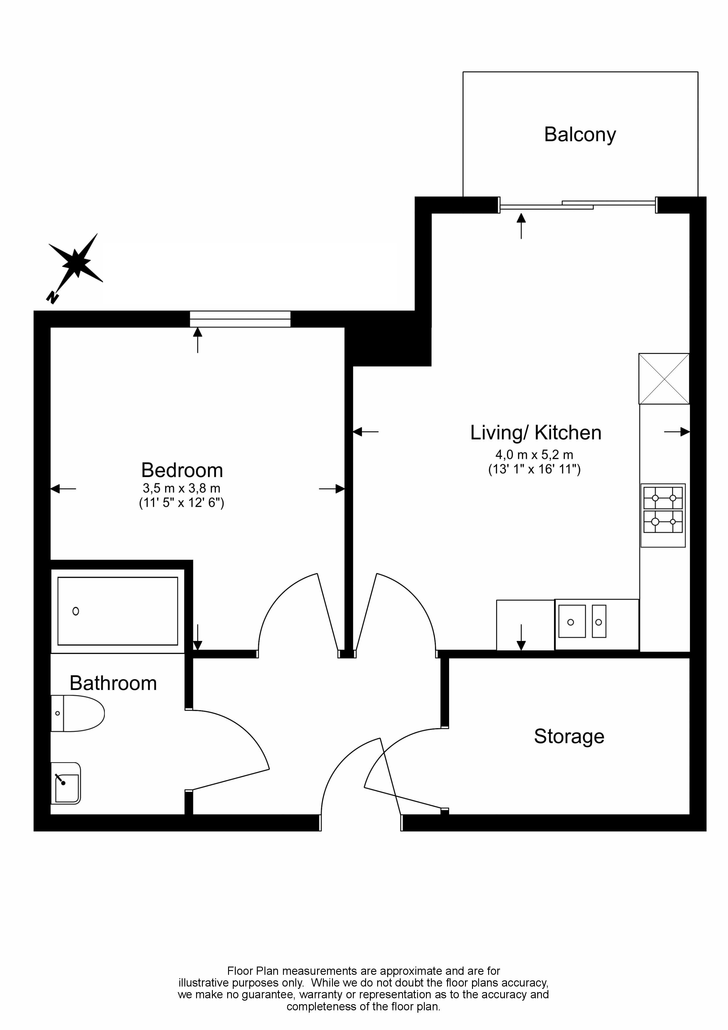 1 bedroom apartments/flats to sale in Bromyard Avenue, Napier West, London-Floorplan