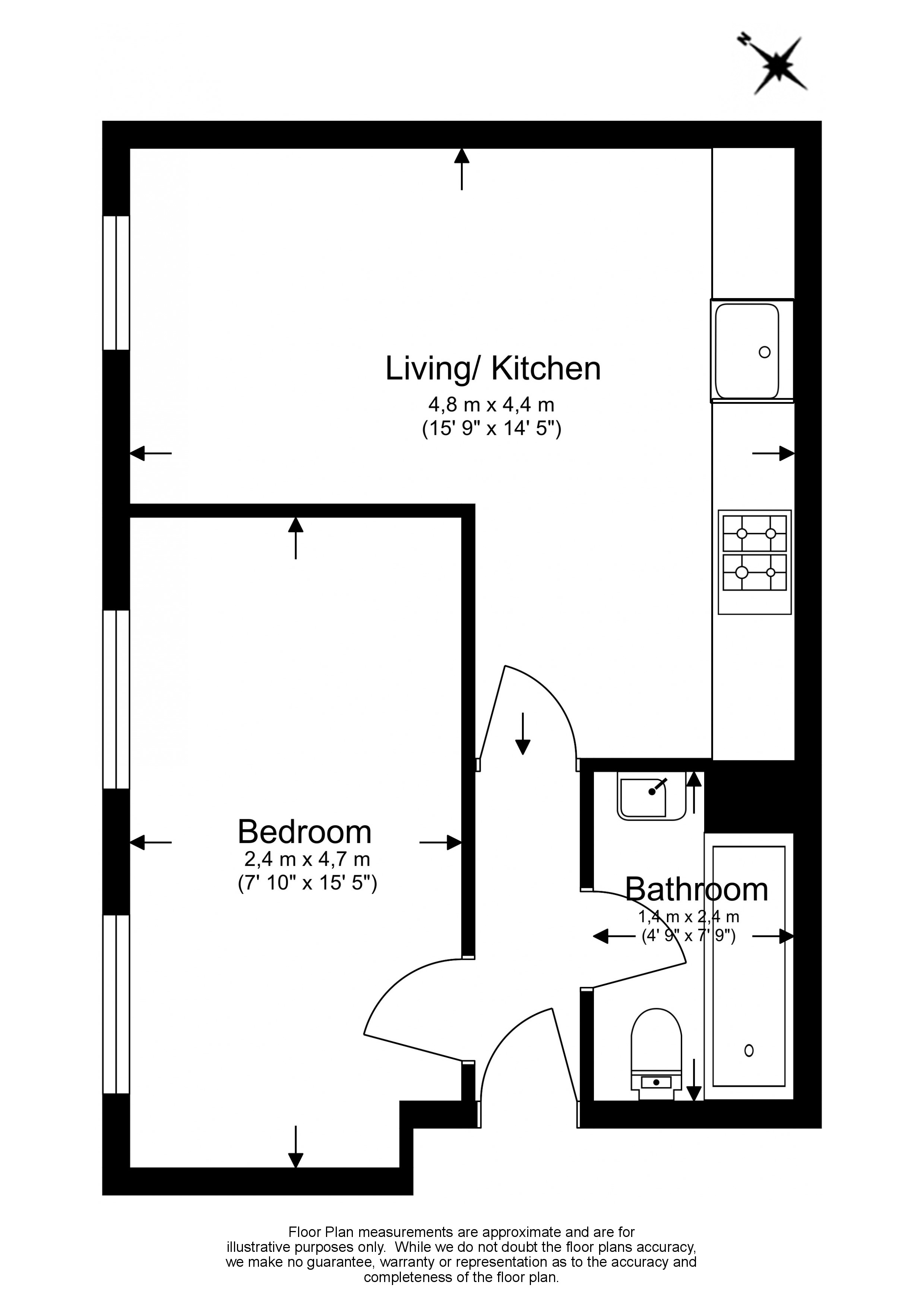 1 bedroom apartments/flats to sale in Alie Street, Aldgate, London-Floorplan