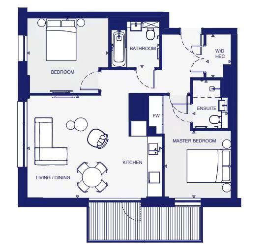 2 bedrooms apartments/flats to sale in North End Road, Wembley Park, Wembley-Floorplan