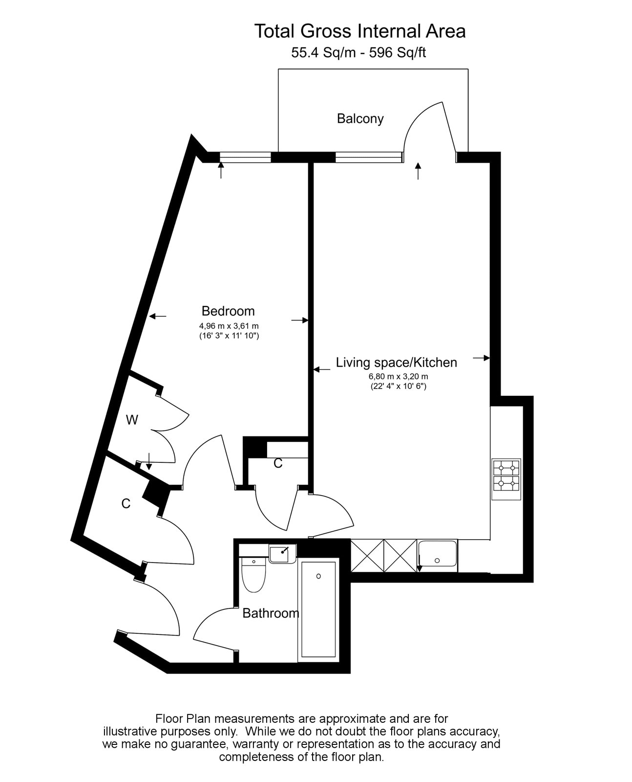 1 bedroom apartments/flats to sale in Castleton House, 26 Aerodrome Road, Colindale-Floorplan