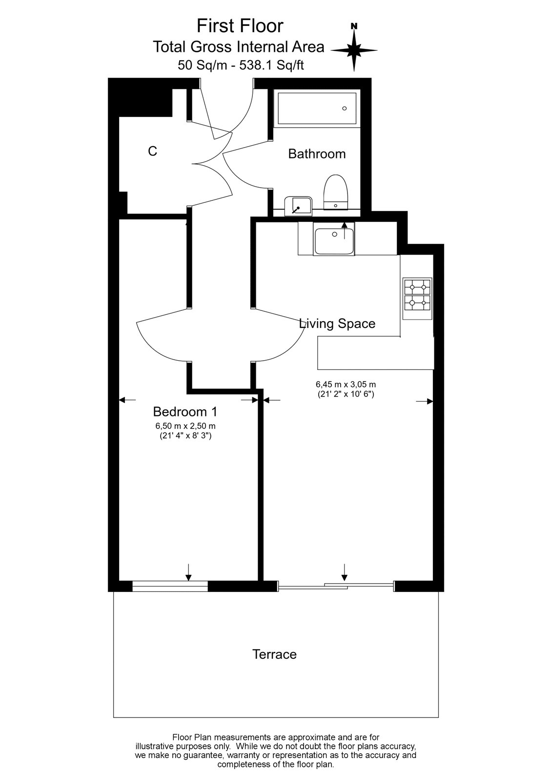 1 bedroom apartments/flats to sale in Curtiss House, 27 Heritage Avenue, Colindale-Floorplan