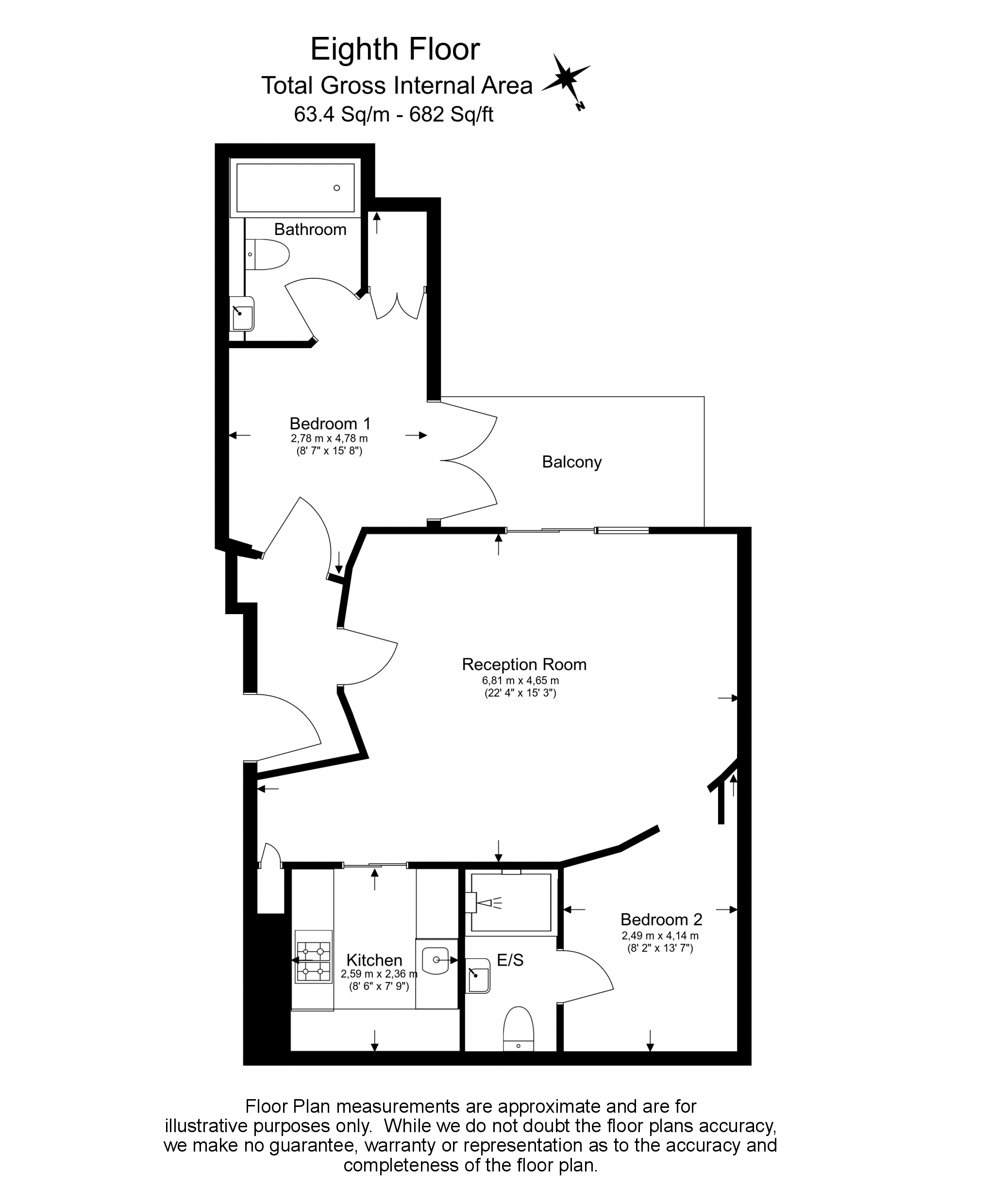 2 bedrooms apartments/flats to sale in Harbour Reach, Imperial Wharf-Floorplan