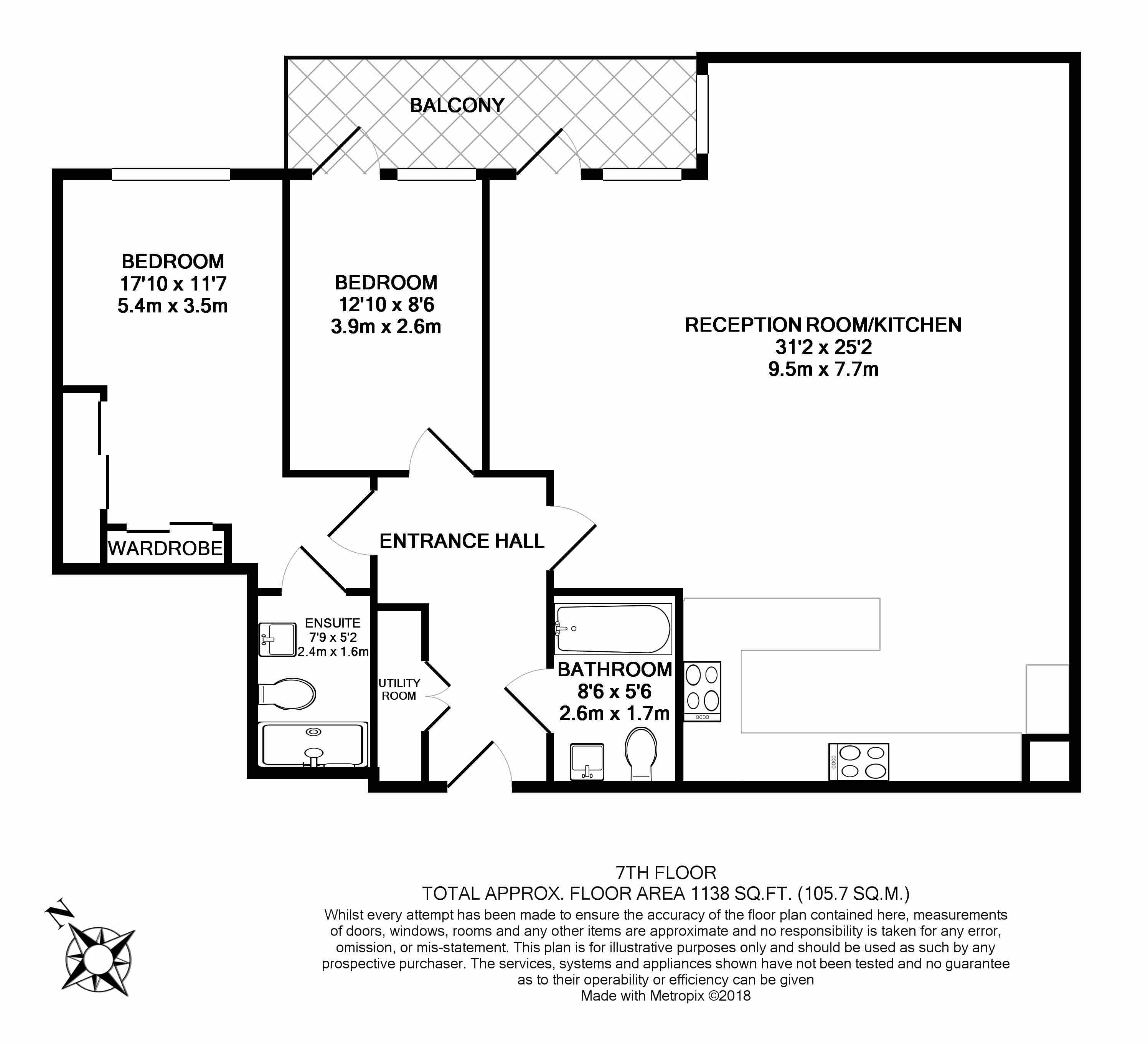 2 bedrooms apartments/flats to sale in Longfield Avenue, Ealing, London-Floorplan