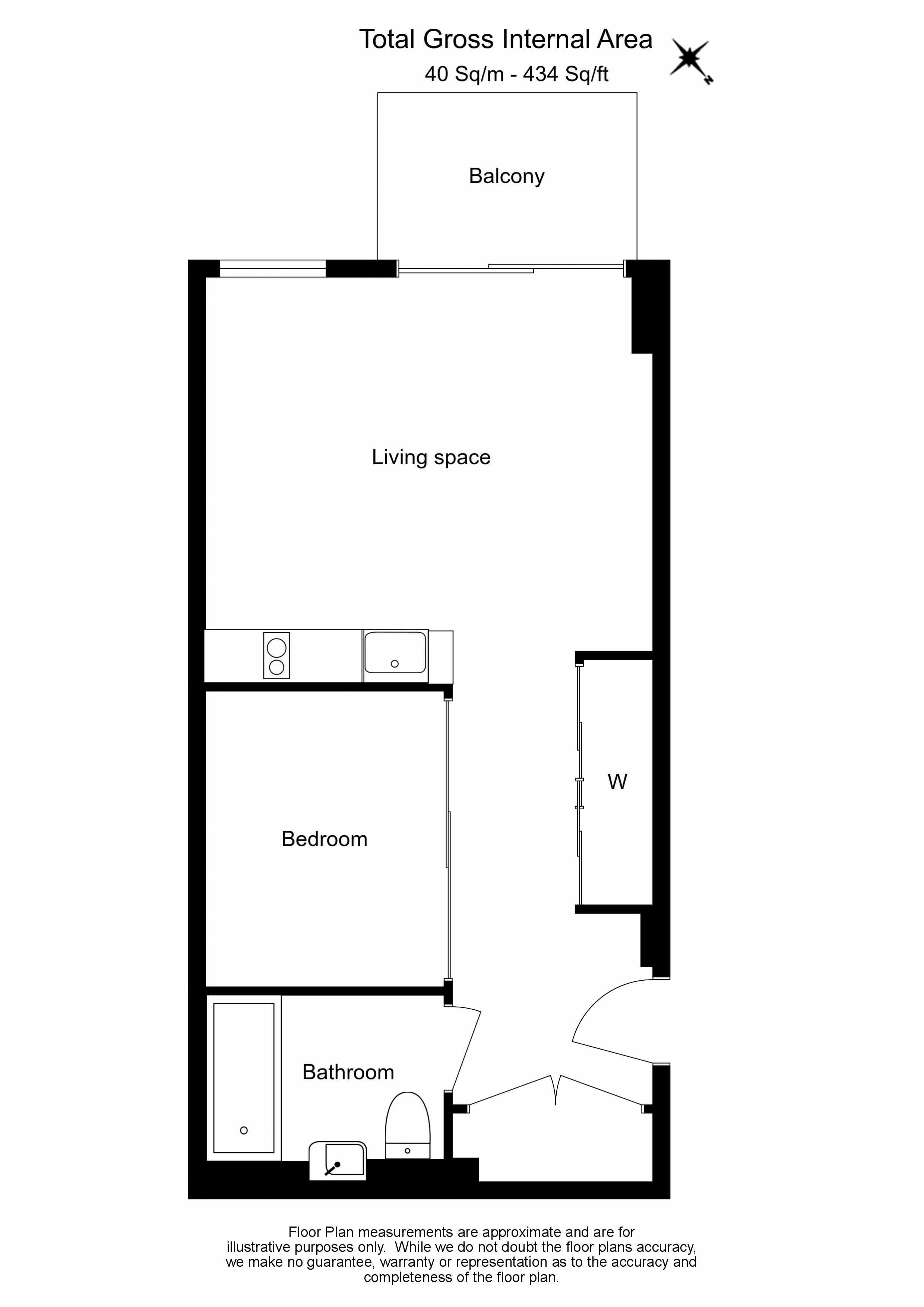 Studio apartments/flats to sale in Plough Yard, Shoreditch-Floorplan
