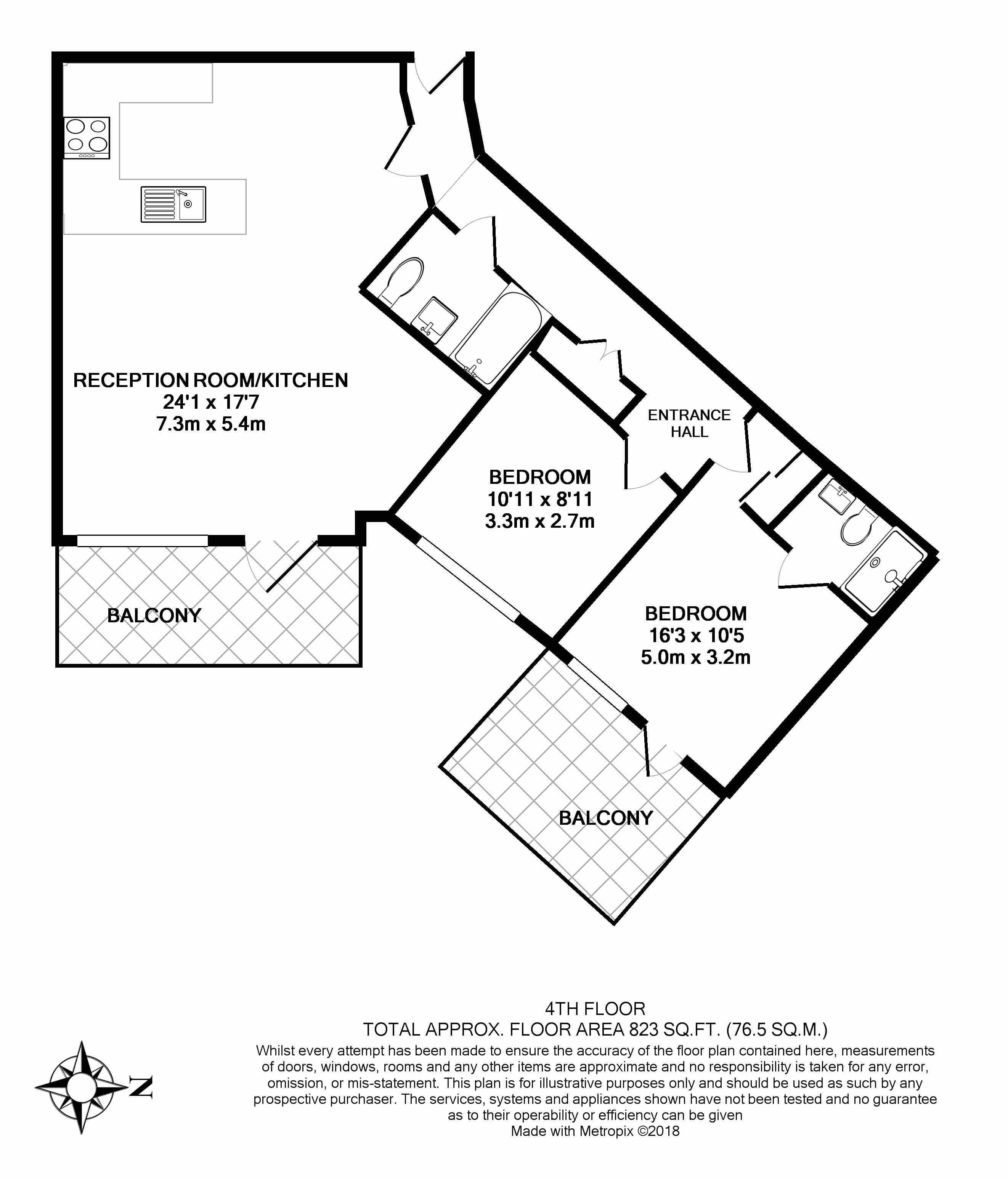 2 bedrooms apartments/flats to sale in Beardon Road, Hammersmith-Floorplan