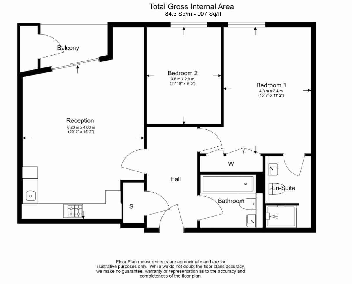 2 bedrooms apartments/flats to sale in Westminster Bridge Road, Lambeth-Floorplan