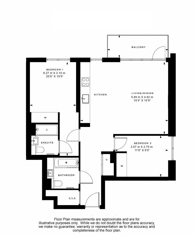 2 bedrooms apartments/flats to sale in Fountain Park Way, White City, London-Floorplan