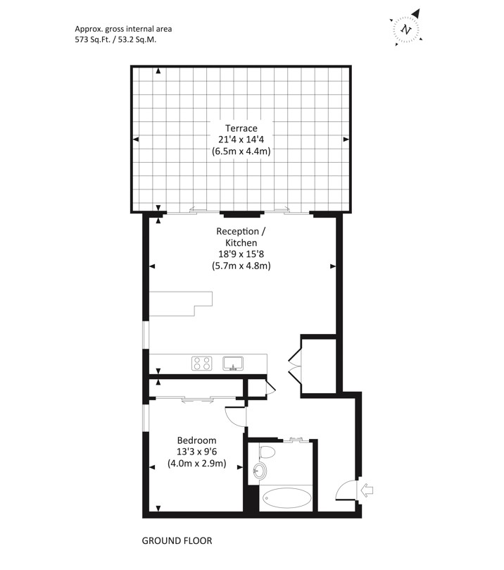1 bedroom apartments/flats to sale in Elizabeth Court, Westminster-Floorplan