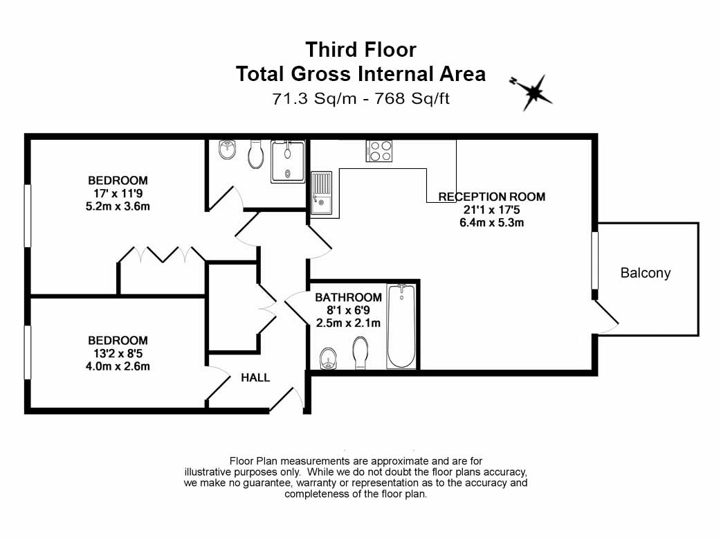 2 bedrooms apartments/flats to sale in Eden Grove, Holloway-Floorplan