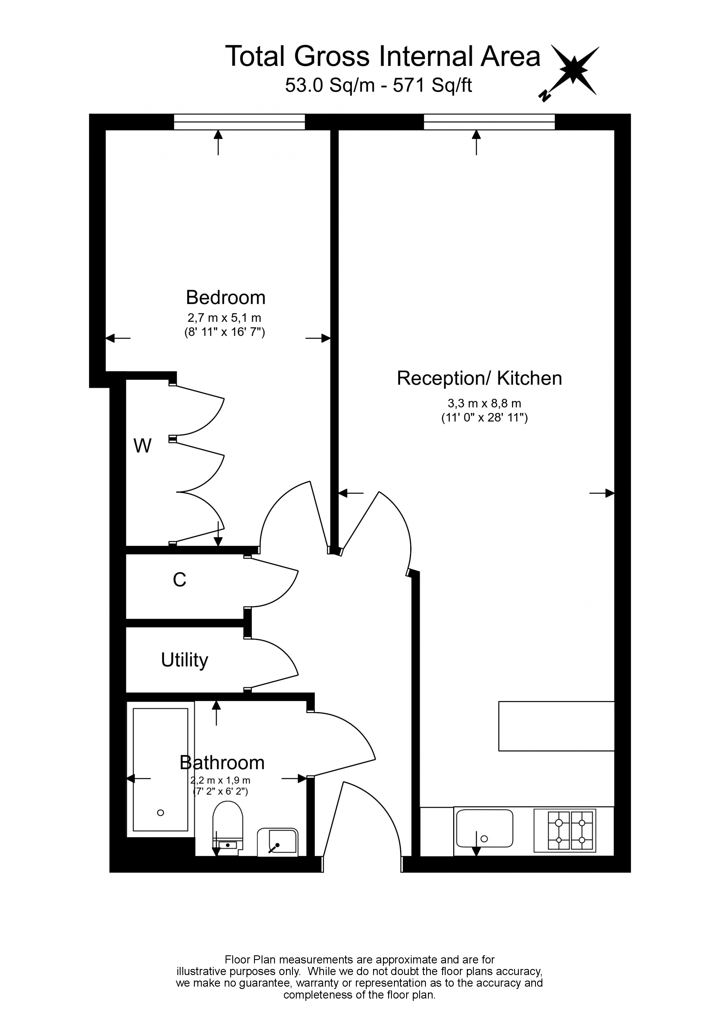 1 bedroom apartments/flats to sale in Praed Street, Paddington-Floorplan