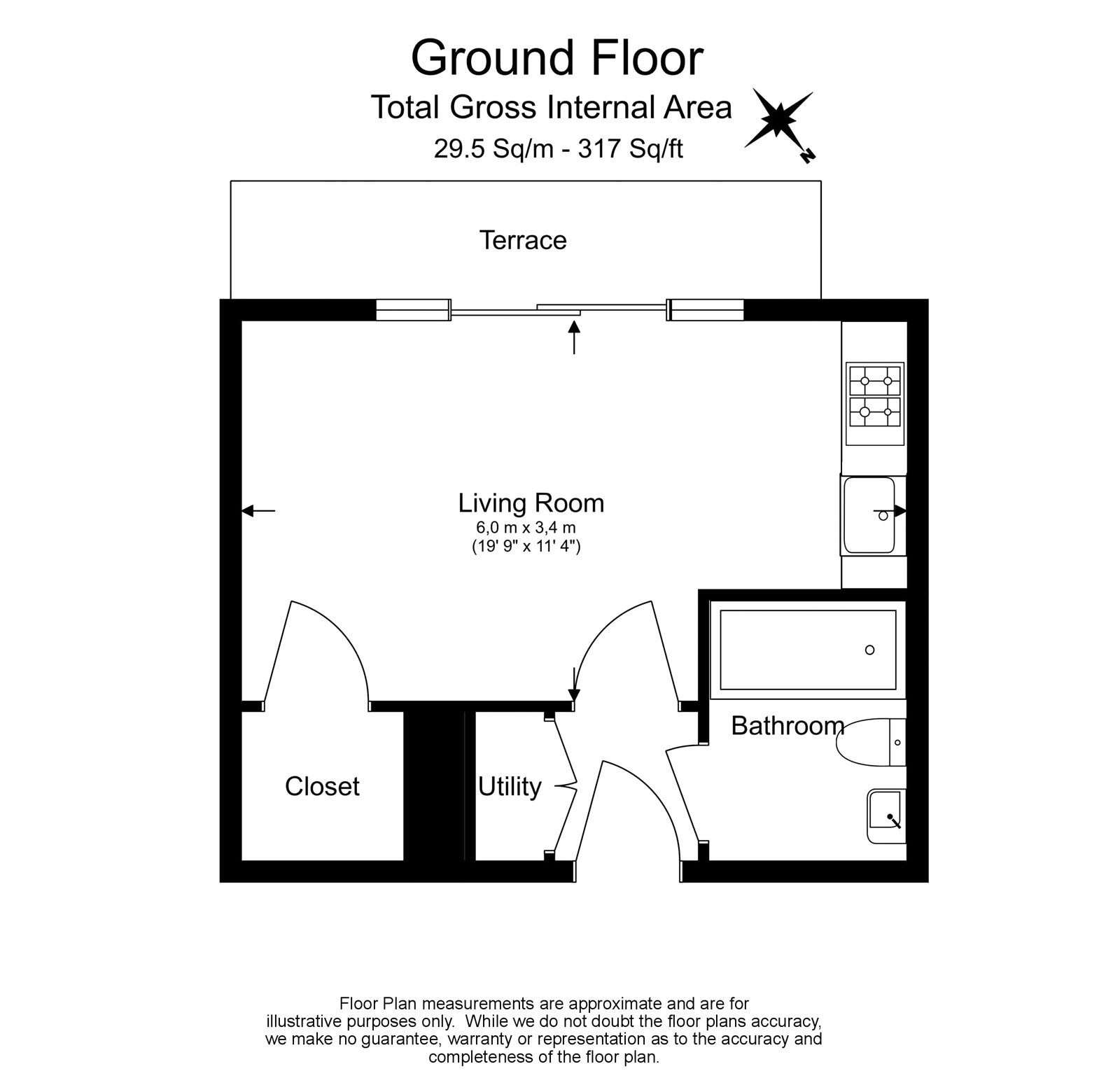 Studio apartments/flats to sale in Napier House, Bromyard Avenue, Ealing-Floorplan