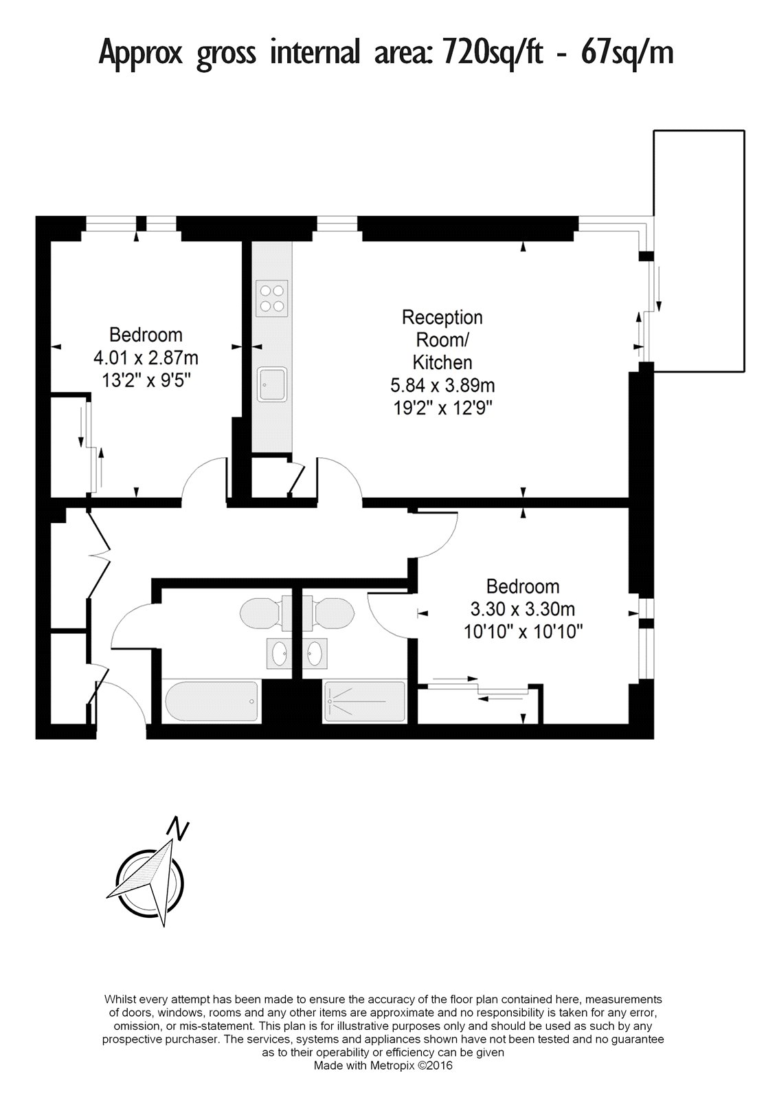 2 bedrooms apartments/flats to sale in Waterside Apartments, Goodchild Road, Manor House-Floorplan
