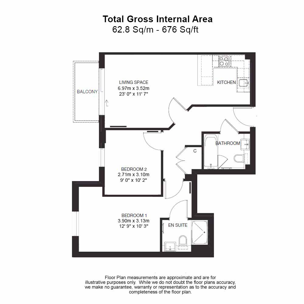2 bedrooms apartments/flats to sale in Curtiss House, 27 Heritage Avenue, Beaufort Park-Floorplan