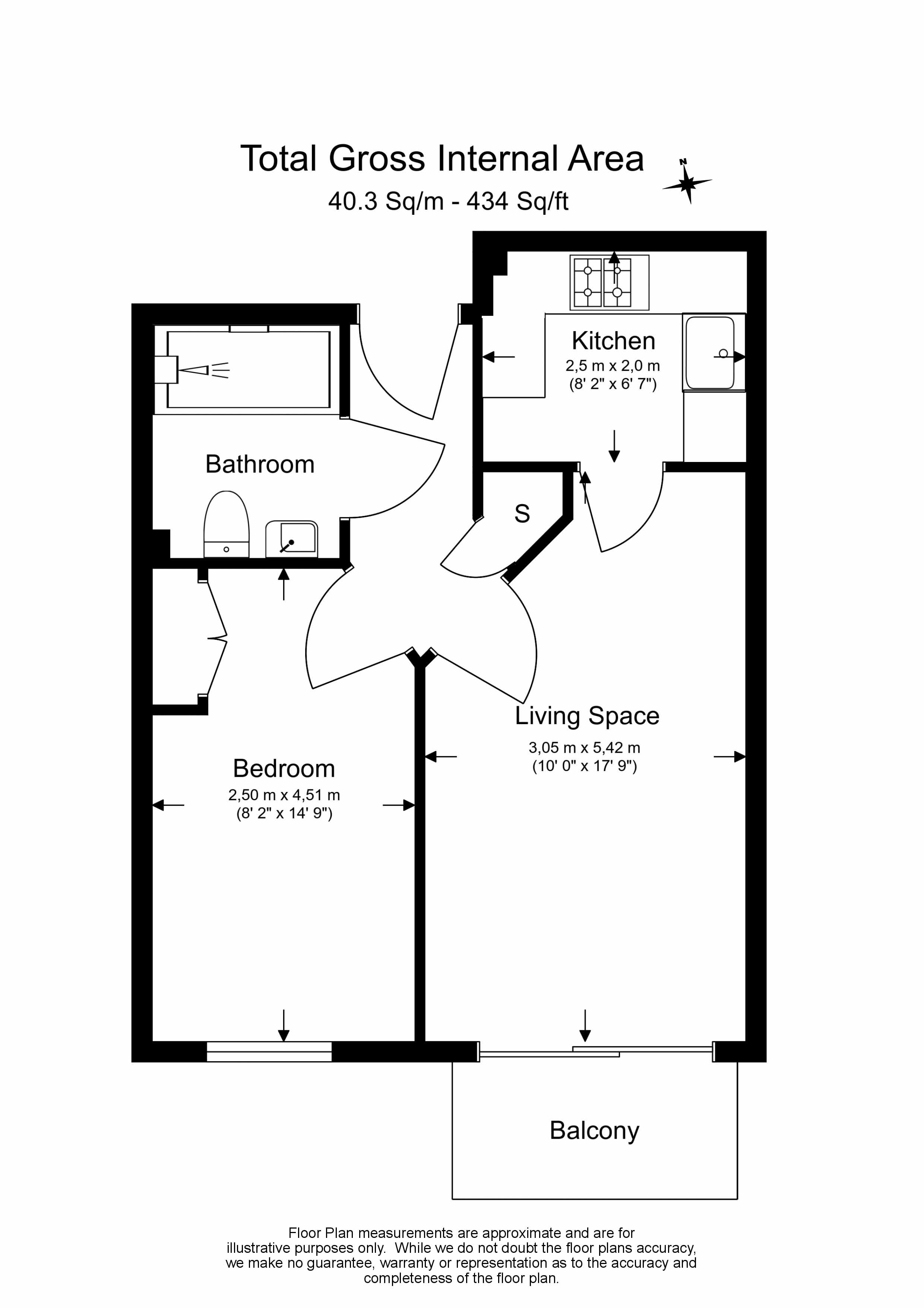 1 bedroom apartments/flats to sale in Heritage Avenue, Colindale-Floorplan