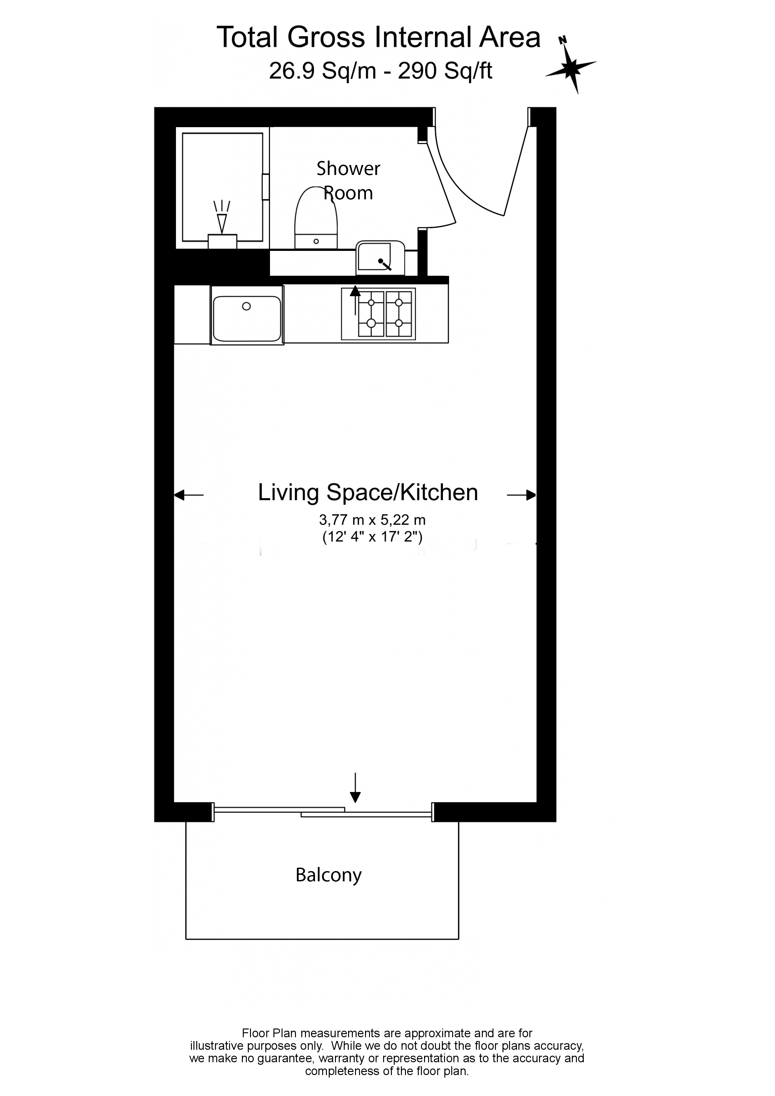 Studio apartments/flats to sale in Heritage Avenue, Beaufort Park, Colindale-Floorplan