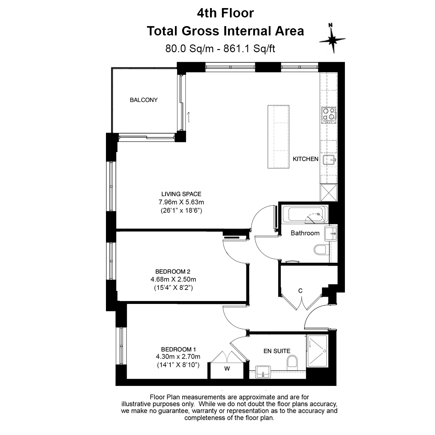 2 bedrooms apartments/flats to sale in East Drive, Beaufort Park, Colindale-Floorplan