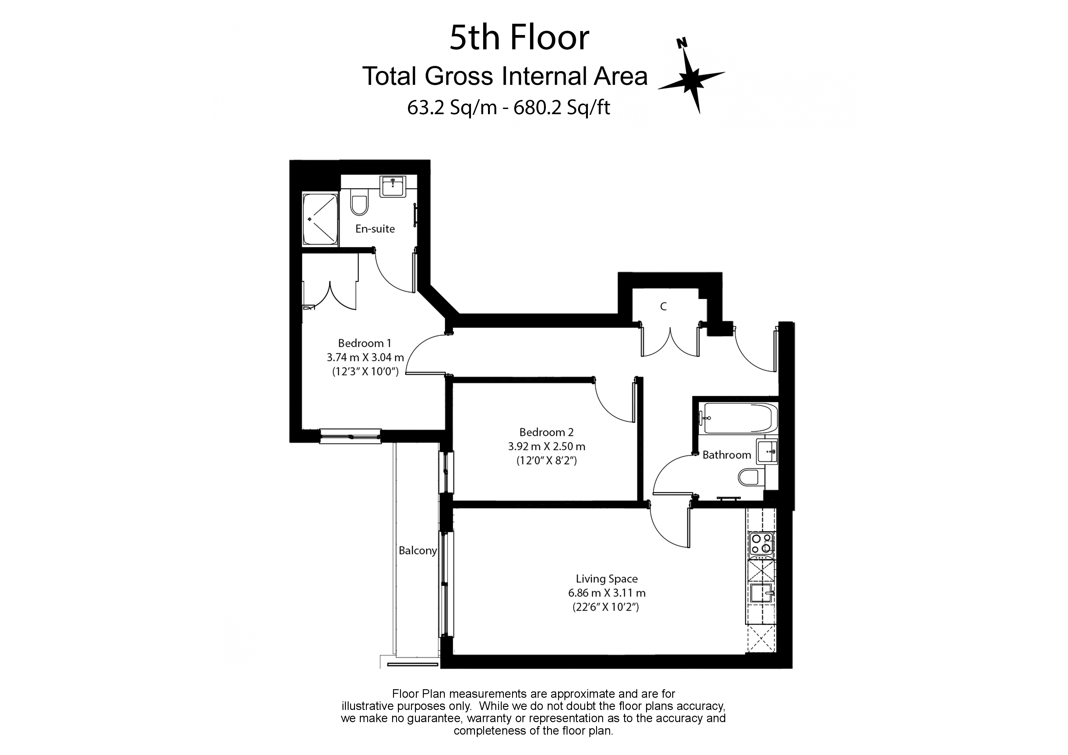 2 bedrooms apartments/flats to sale in Heritage Avenue, Beaufort Park, Colindale-Floorplan
