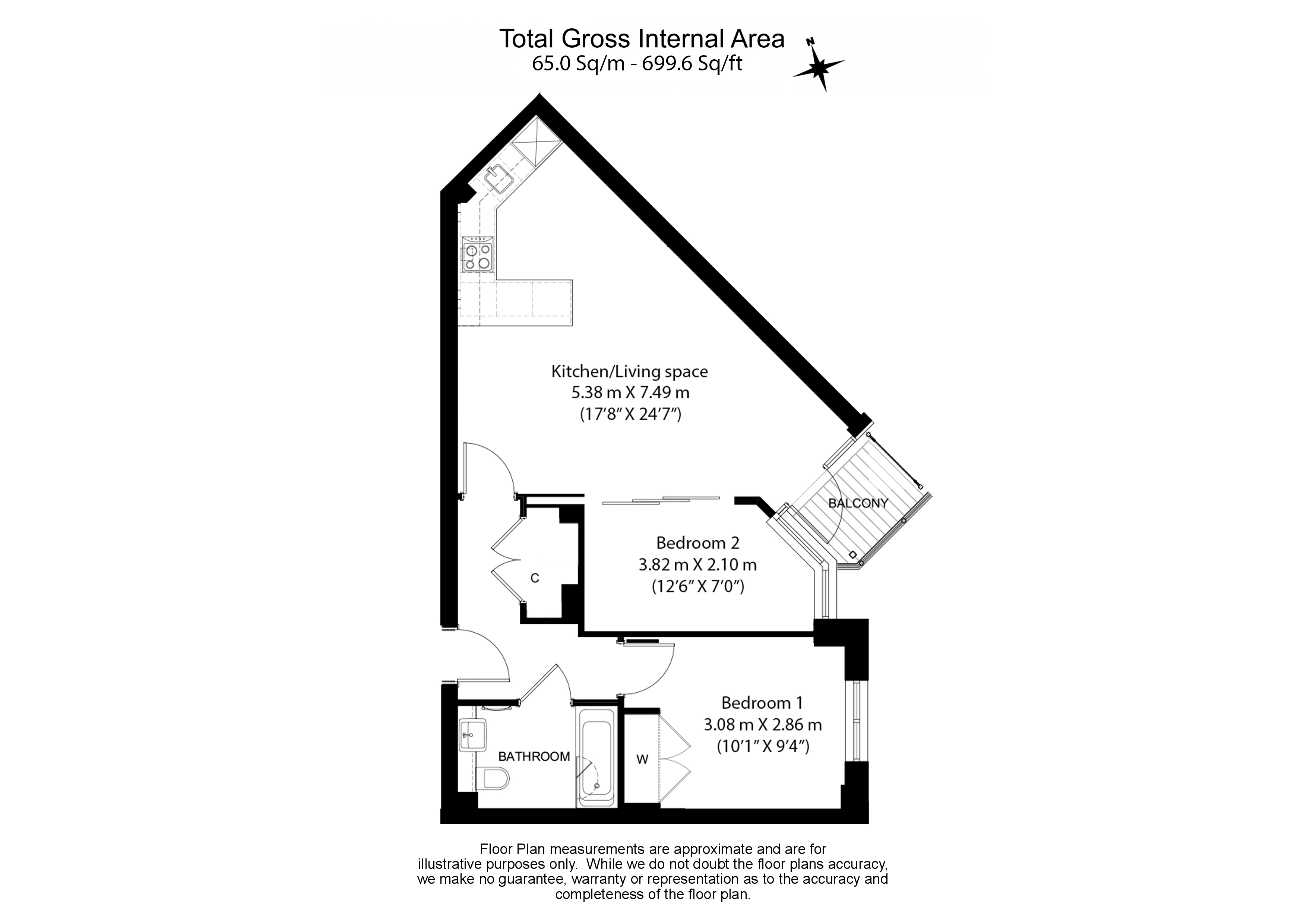 2 bedrooms apartments/flats to sale in Aerodrome Road, Beaufort Park, Colindale-Floorplan