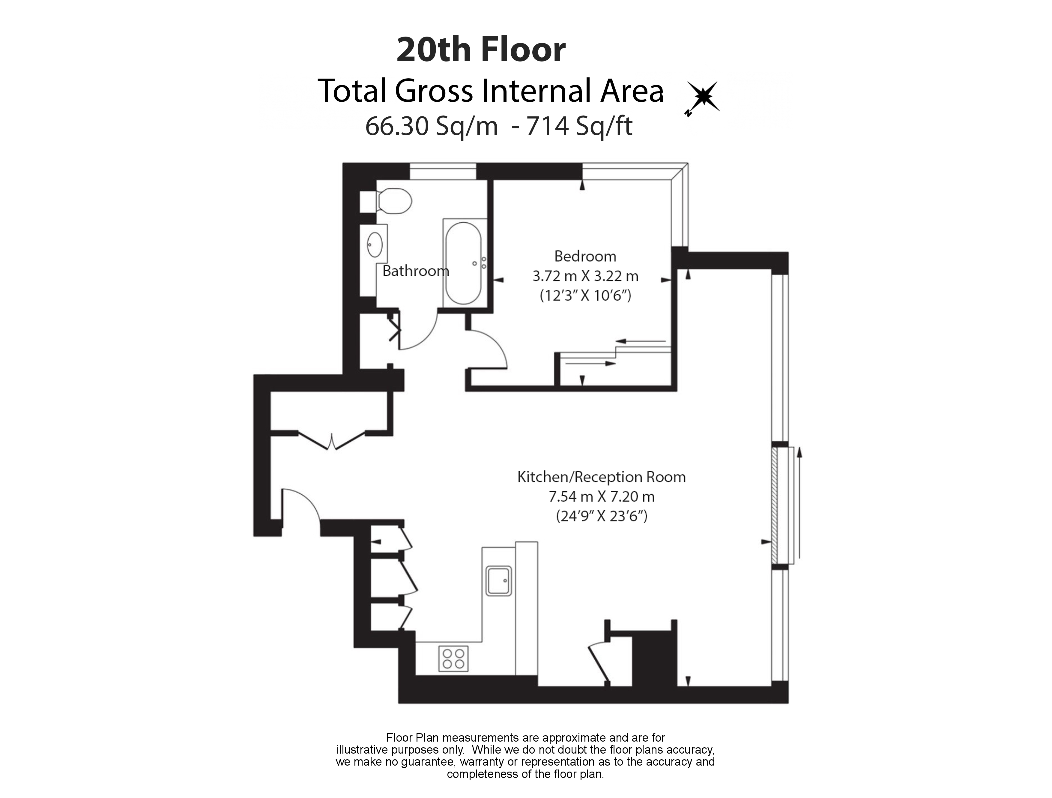 1 bedroom apartments/flats to sale in Bollinder Place, Angel-Floorplan