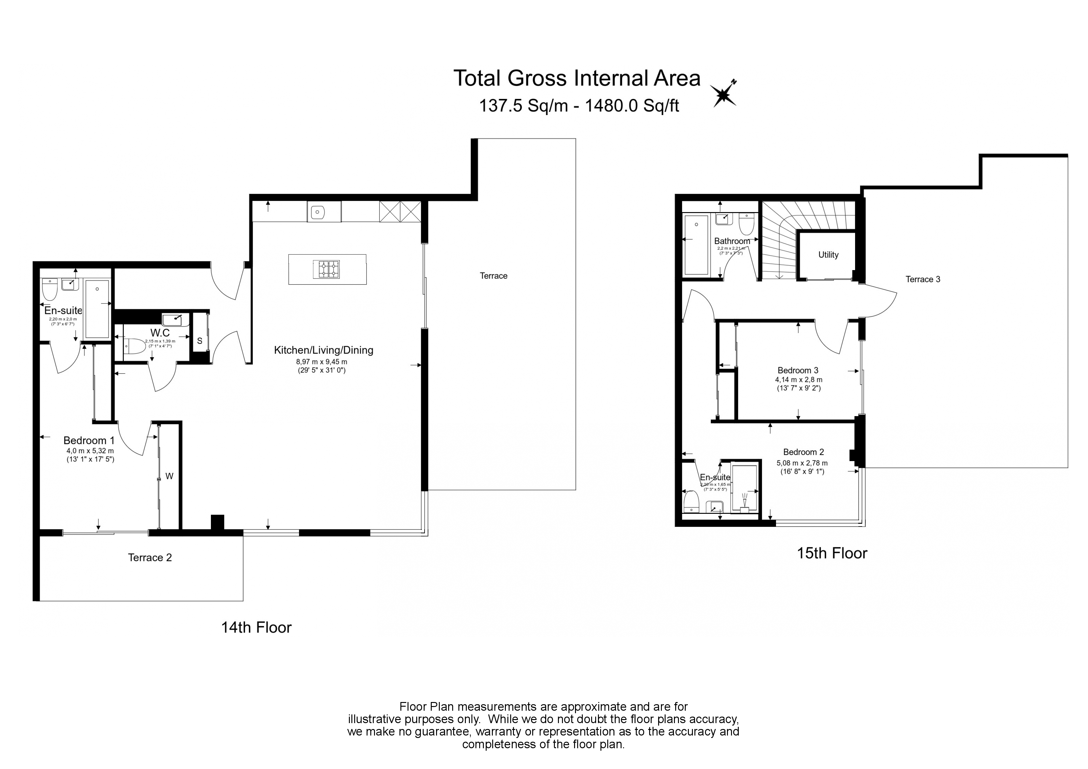 3 bedrooms apartments/flats to sale in 15-16 Minories, Aldgate-Floorplan