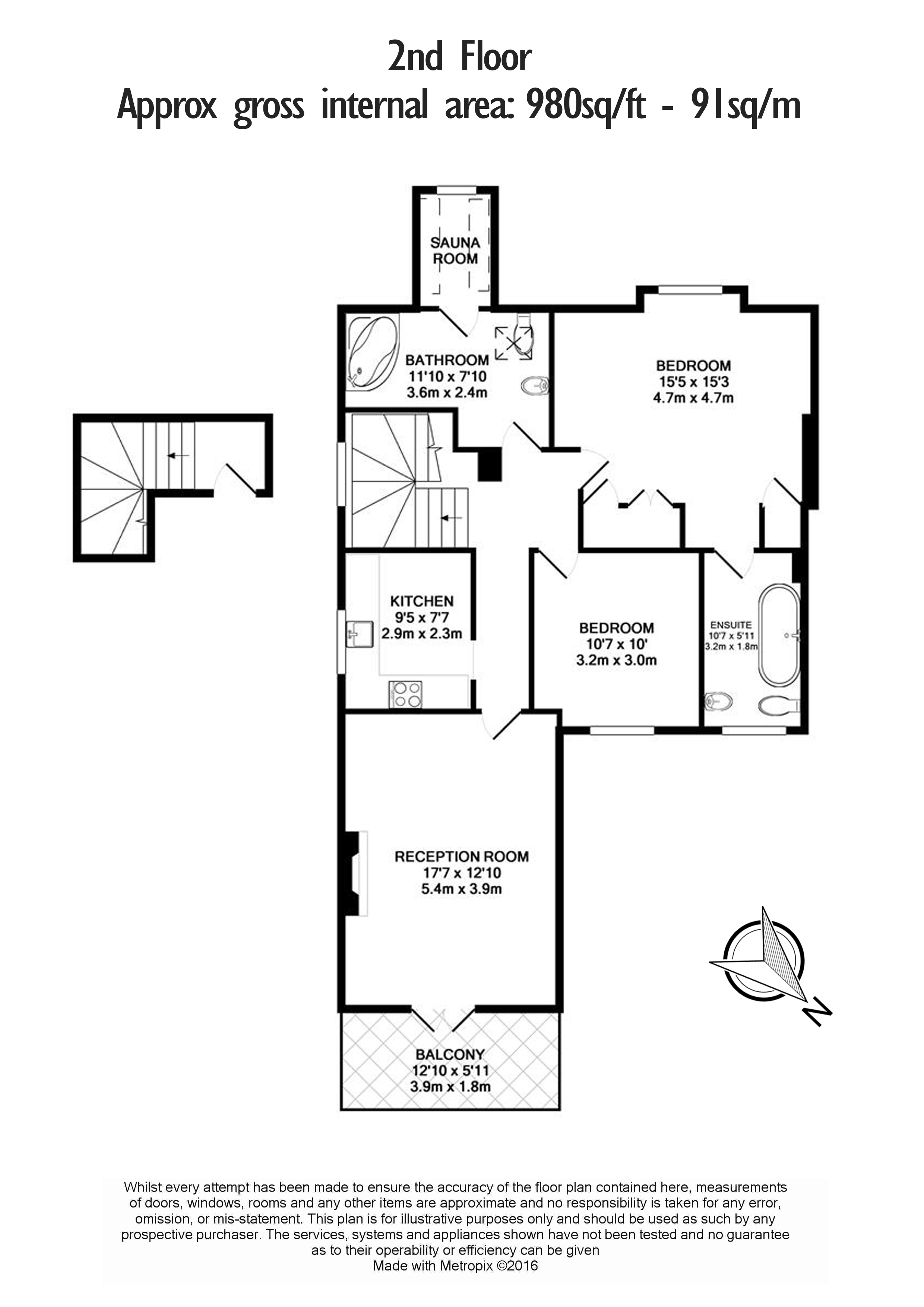 2 bedrooms apartments/flats to sale in Hollycroft Avenue, Hampstead, London-Floorplan