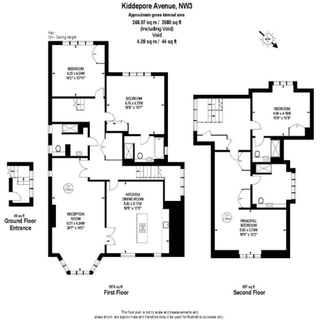 4 bedrooms apartments/flats to sale in Kidderpore Avenue, Hampstead-Floorplan