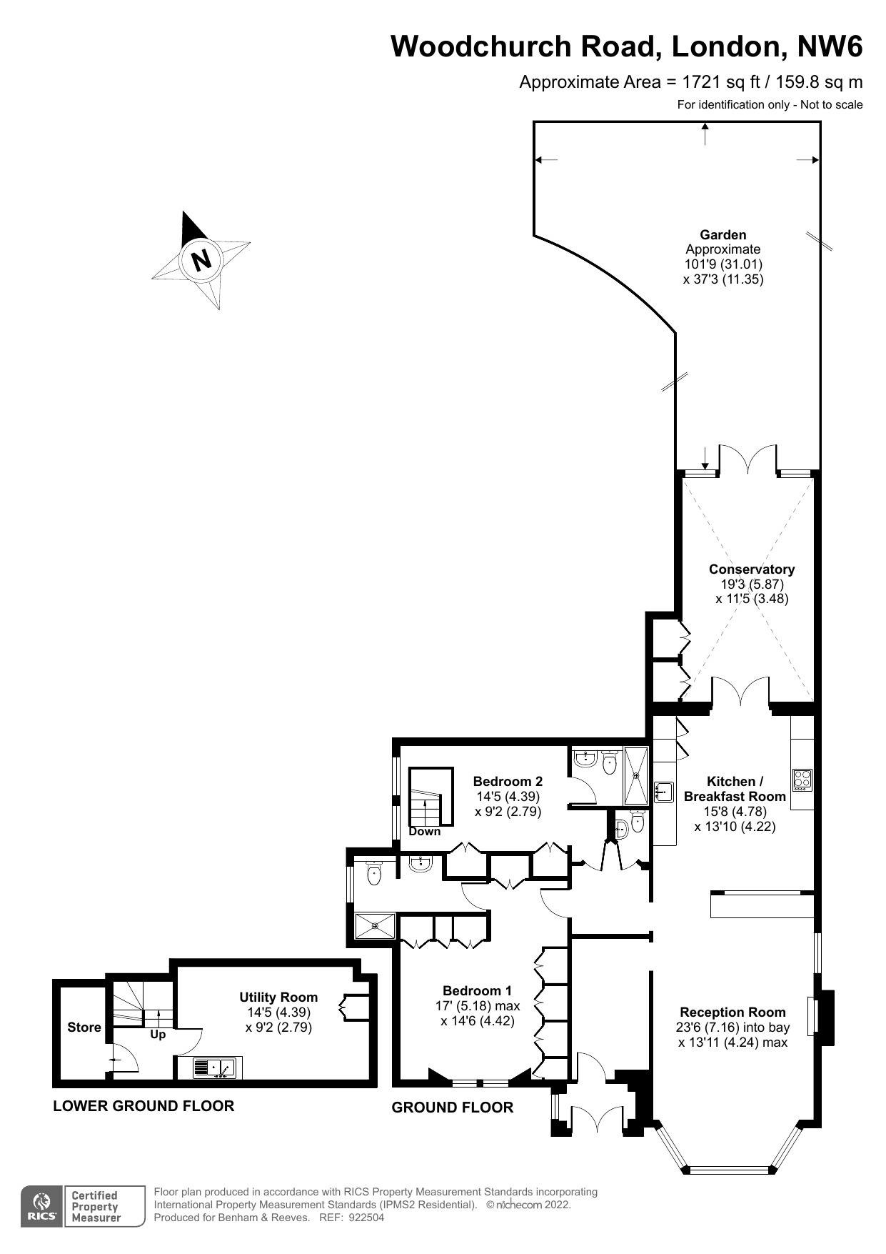 2 bedrooms apartments/flats to sale in Woodchurch Road, West Hampstead-Floorplan