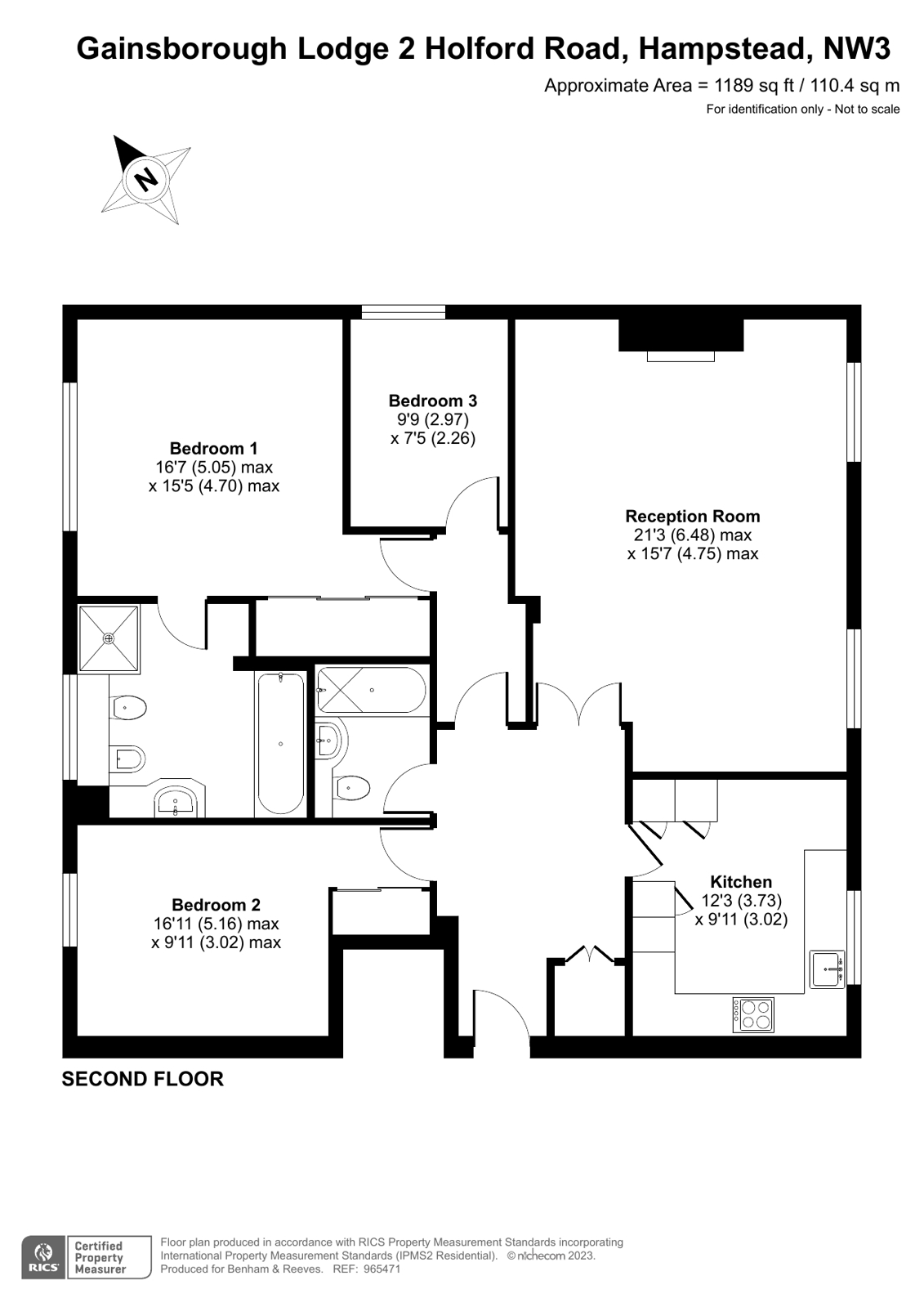 3 bedrooms apartments/flats to sale in Holford Road, Hampstead Village-Floorplan