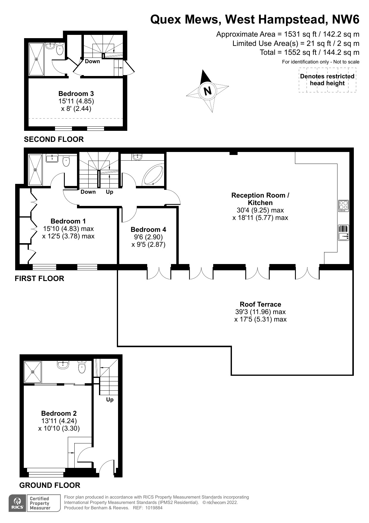 4 bedrooms houses to sale in Quex Mews, West Hampstead-Floorplan