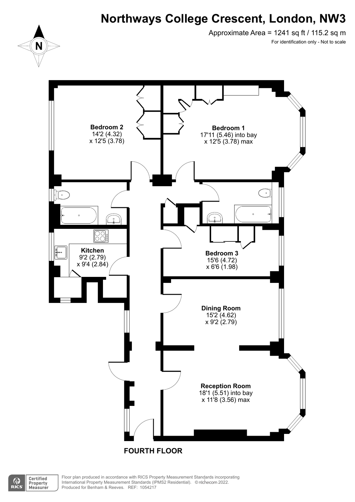 3 bedrooms apartments/flats to sale in College Crescent, Swiss Cottage-Floorplan