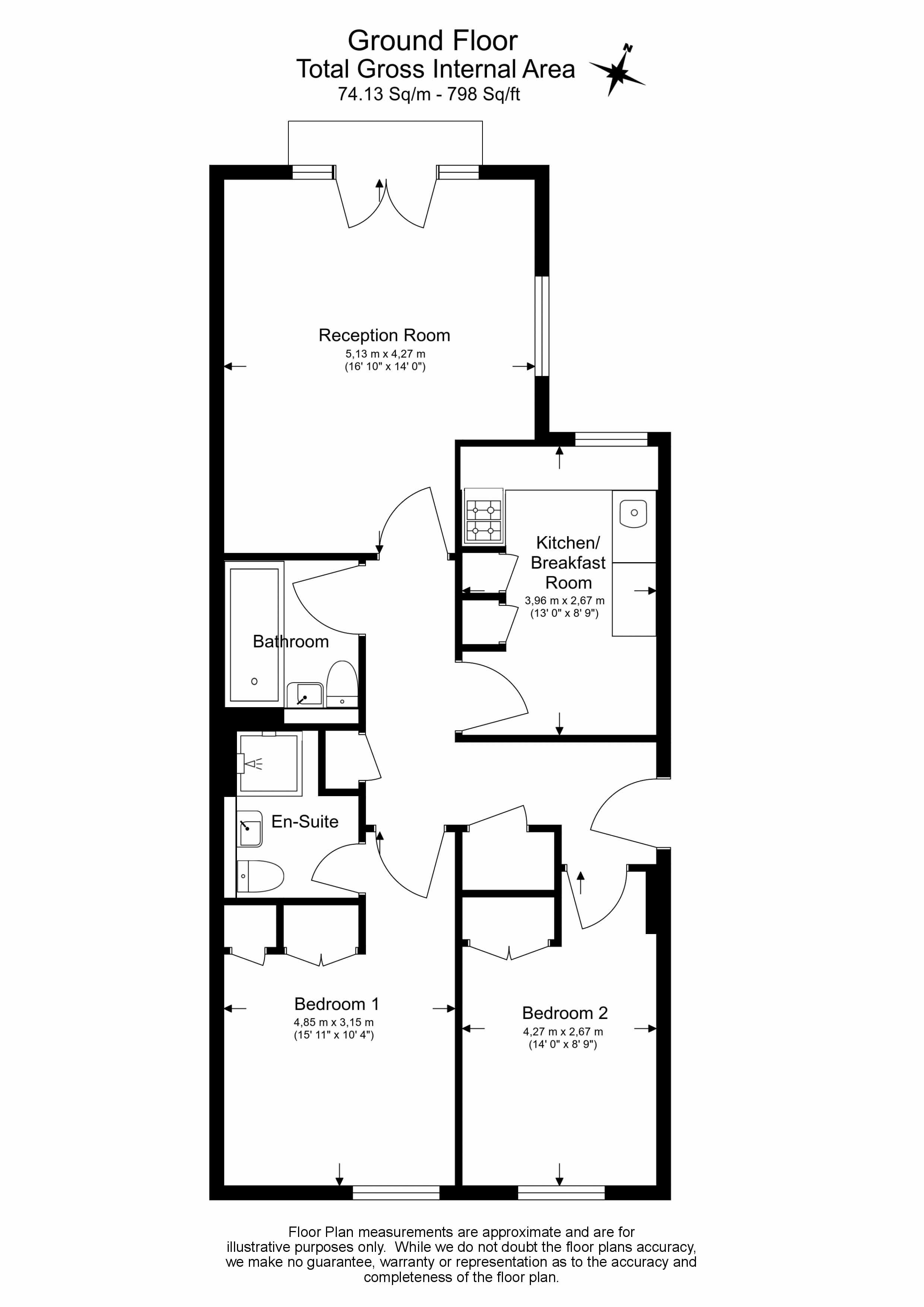 2 bedrooms apartments/flats to sale in Parkgate Mews, Highgate-Floorplan