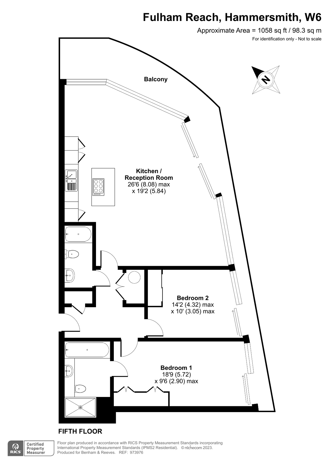 2 bedrooms apartments/flats to sale in Parr's Way, Fulham Reach-Floorplan