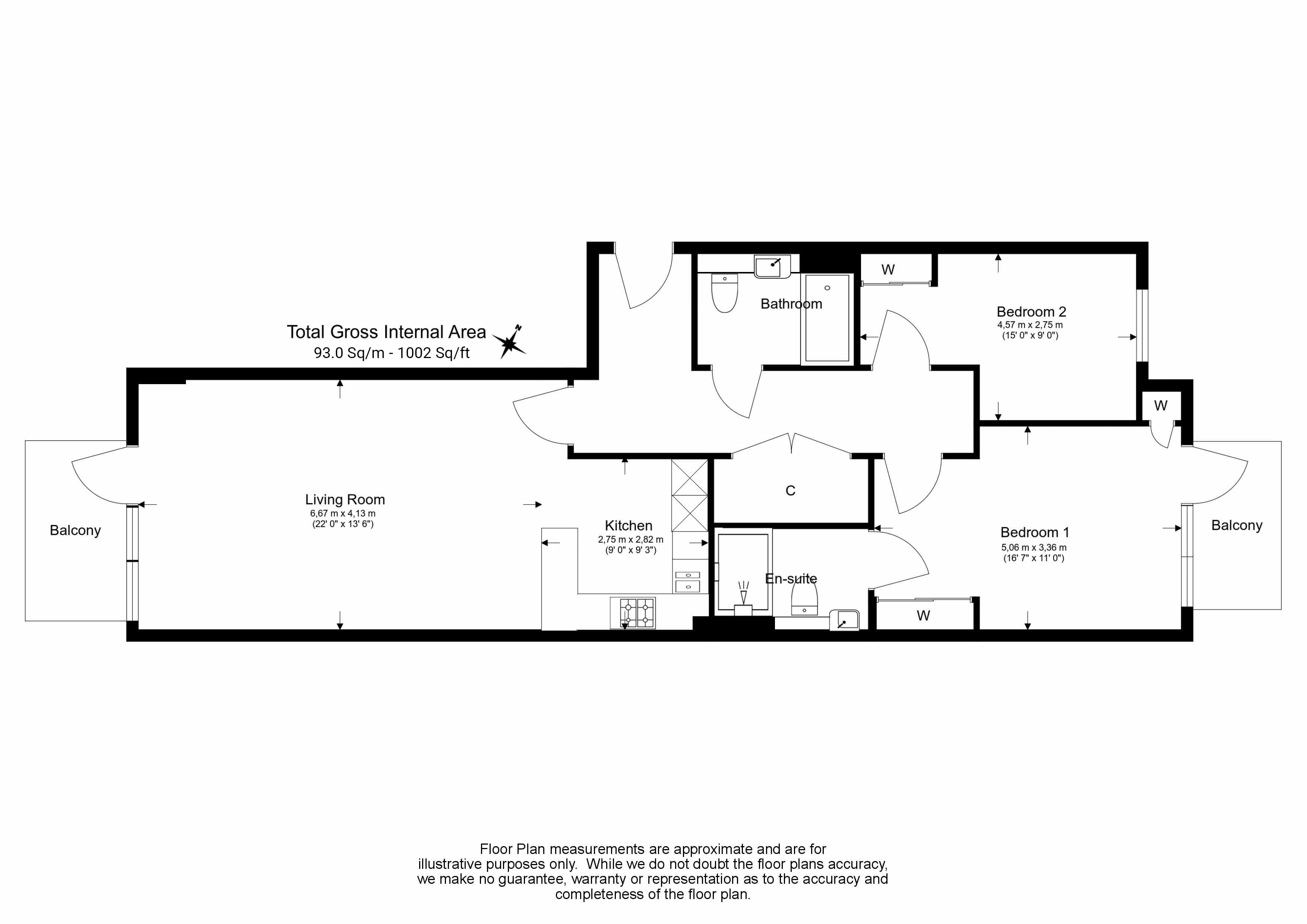 2 bedrooms apartments/flats to sale in Regatta Lane, Fulham Reach-Floorplan