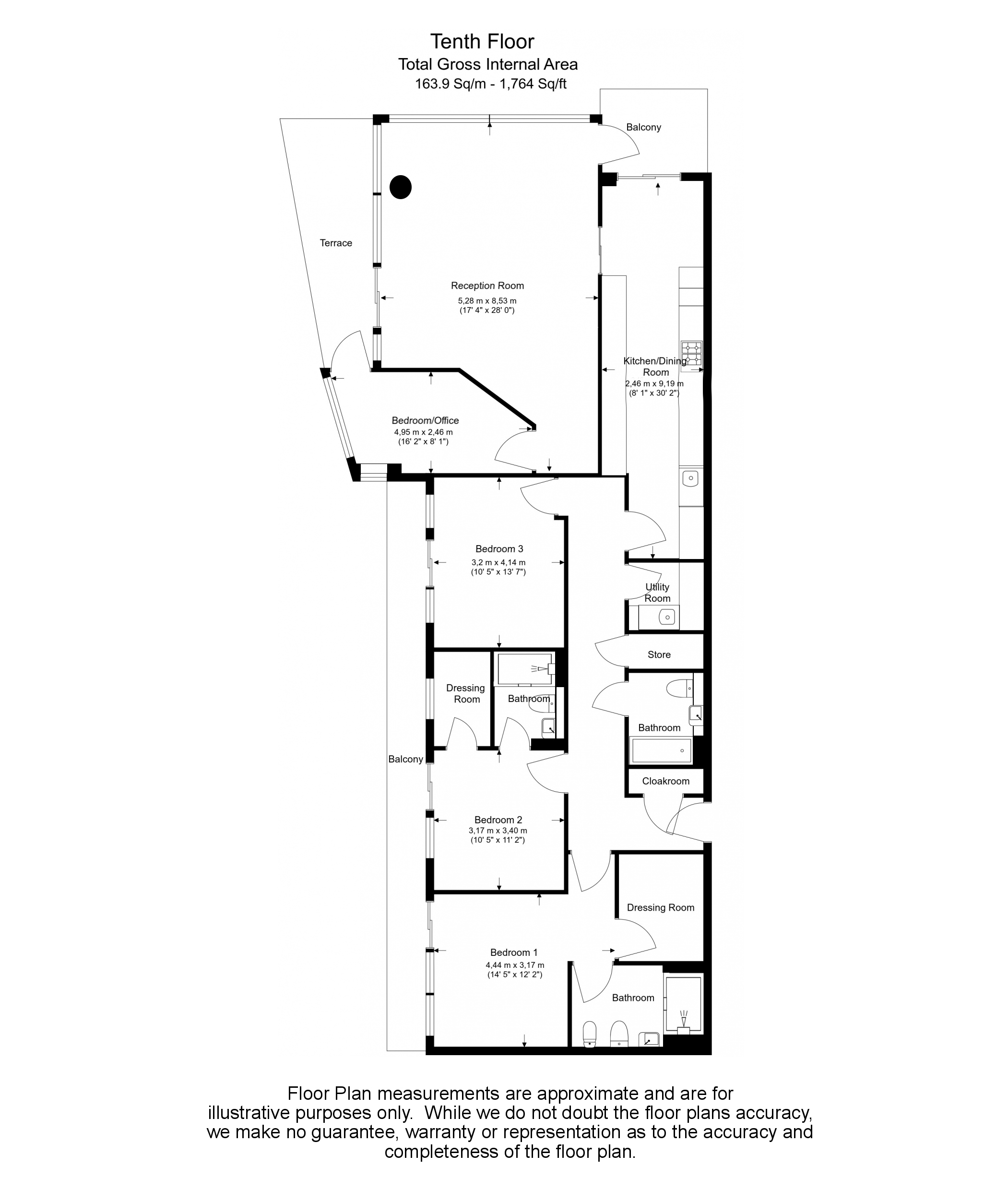 4 bedrooms apartments/flats to sale in Lensbury Avenue, Imperial Wharf-Floorplan