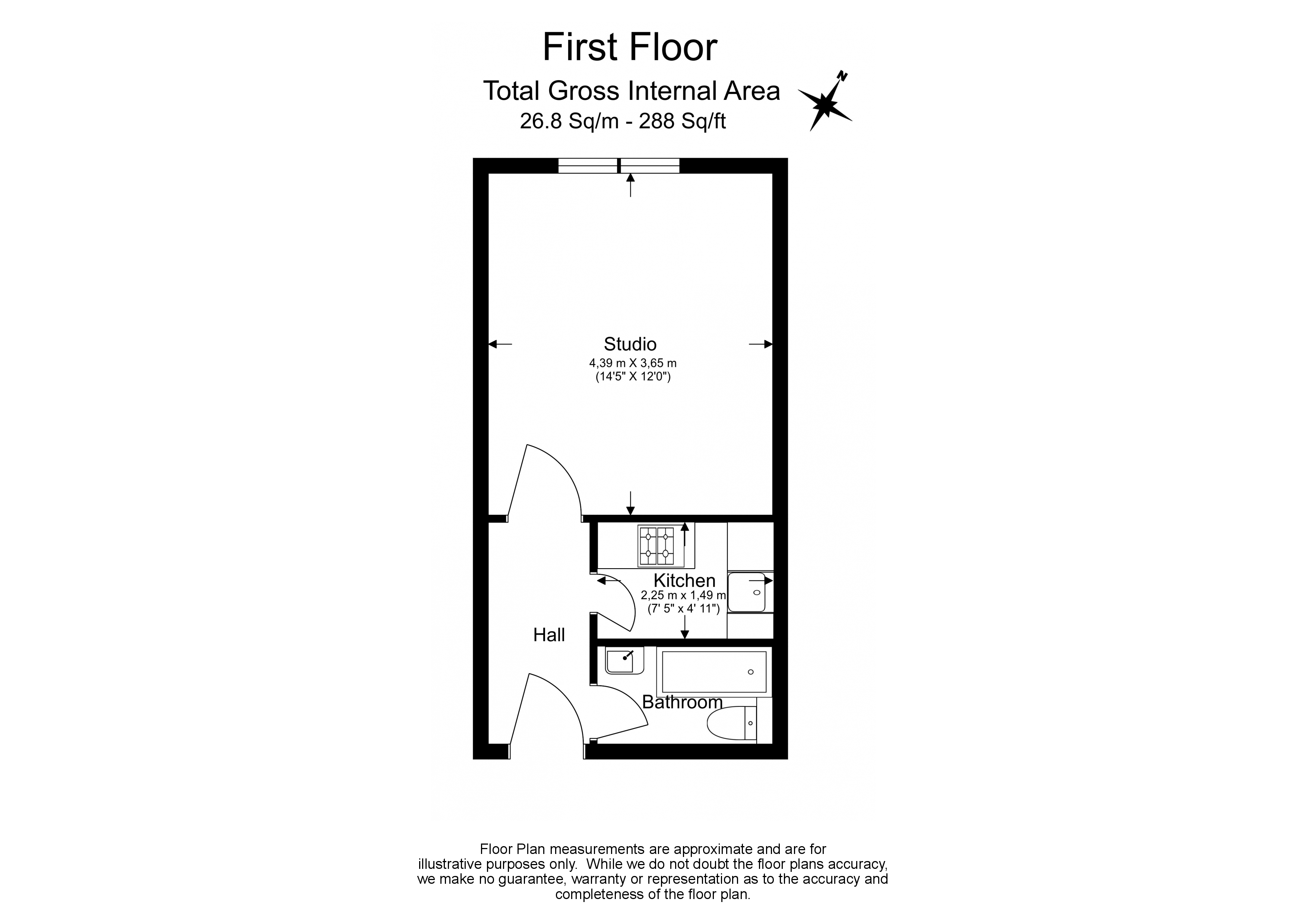 Studio apartments/flats to sale in Edgware Road, Marylebone-Floorplan