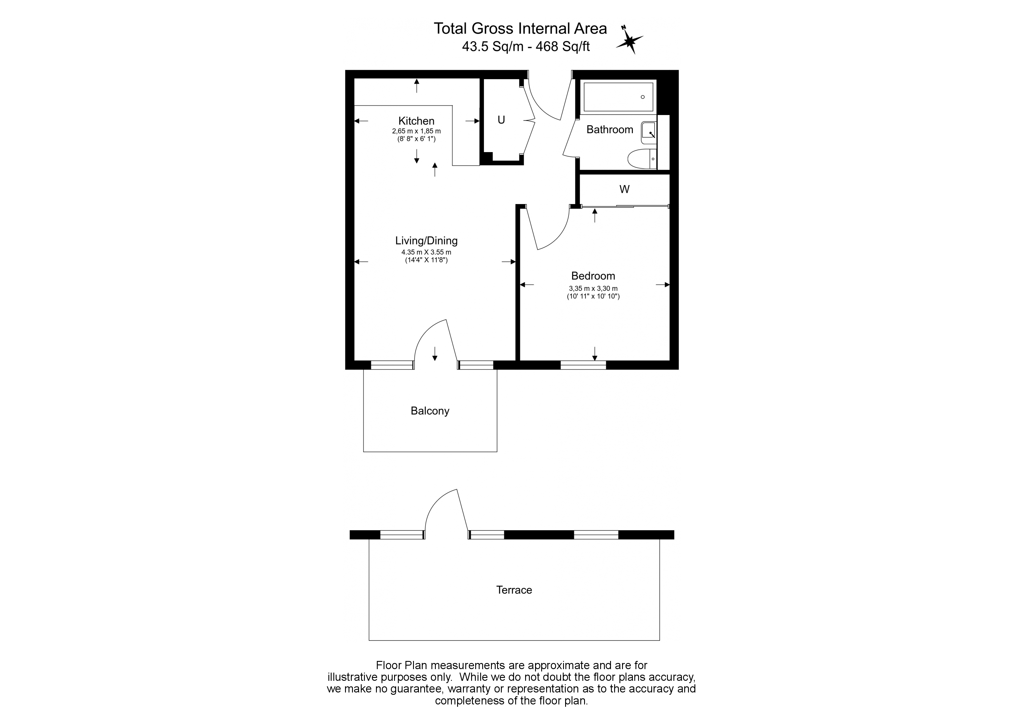 1 bedroom apartments/flats to sale in Green Park Village, Reading-Floorplan