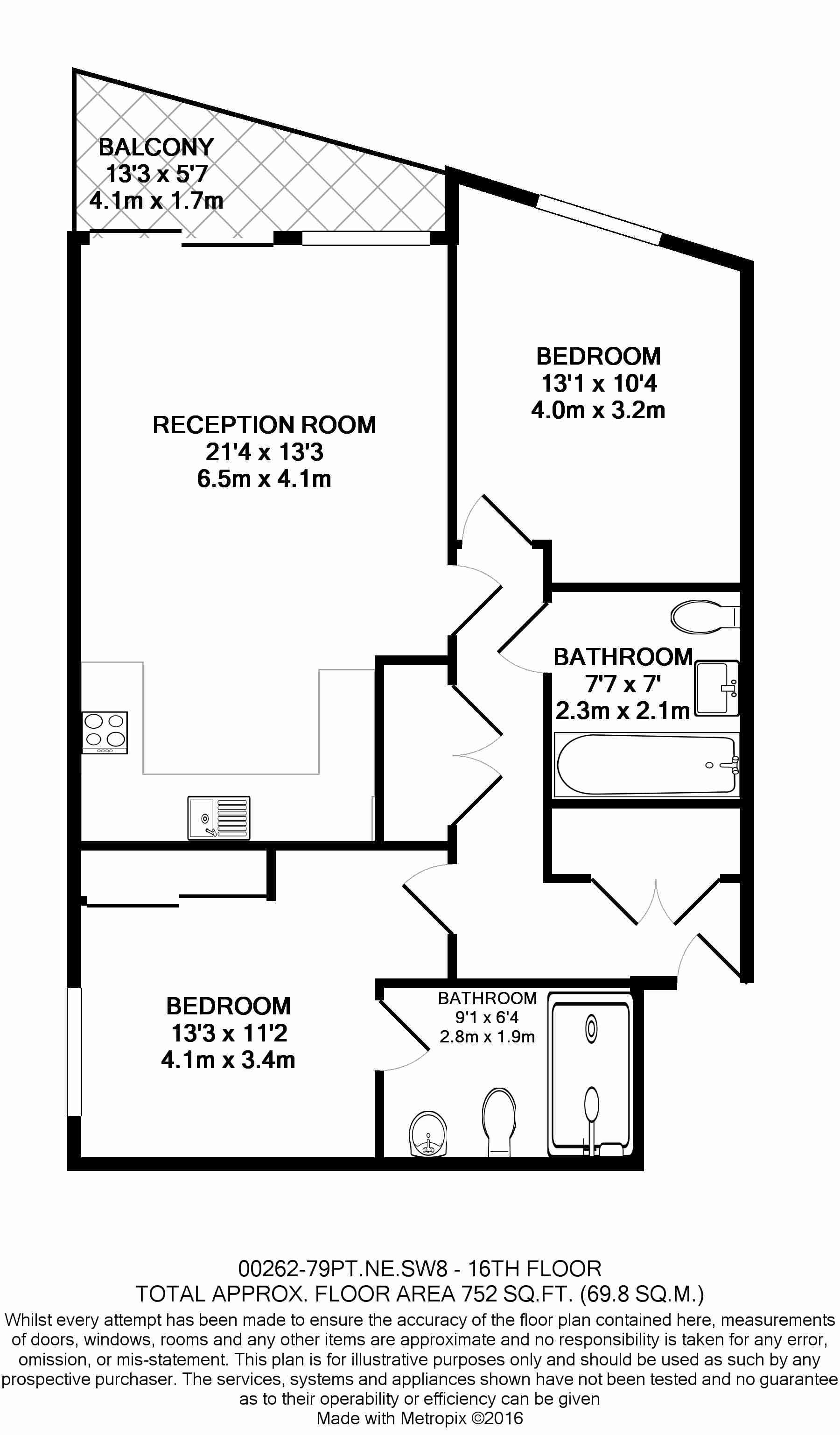 2 bedrooms apartments/flats to sale in Hebden Place, Nine Elms-Floorplan