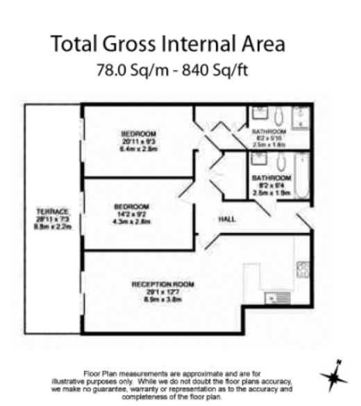 2 bedrooms apartments/flats to sale in Park Street, Chelsea Creek, Fulham-Floorplan