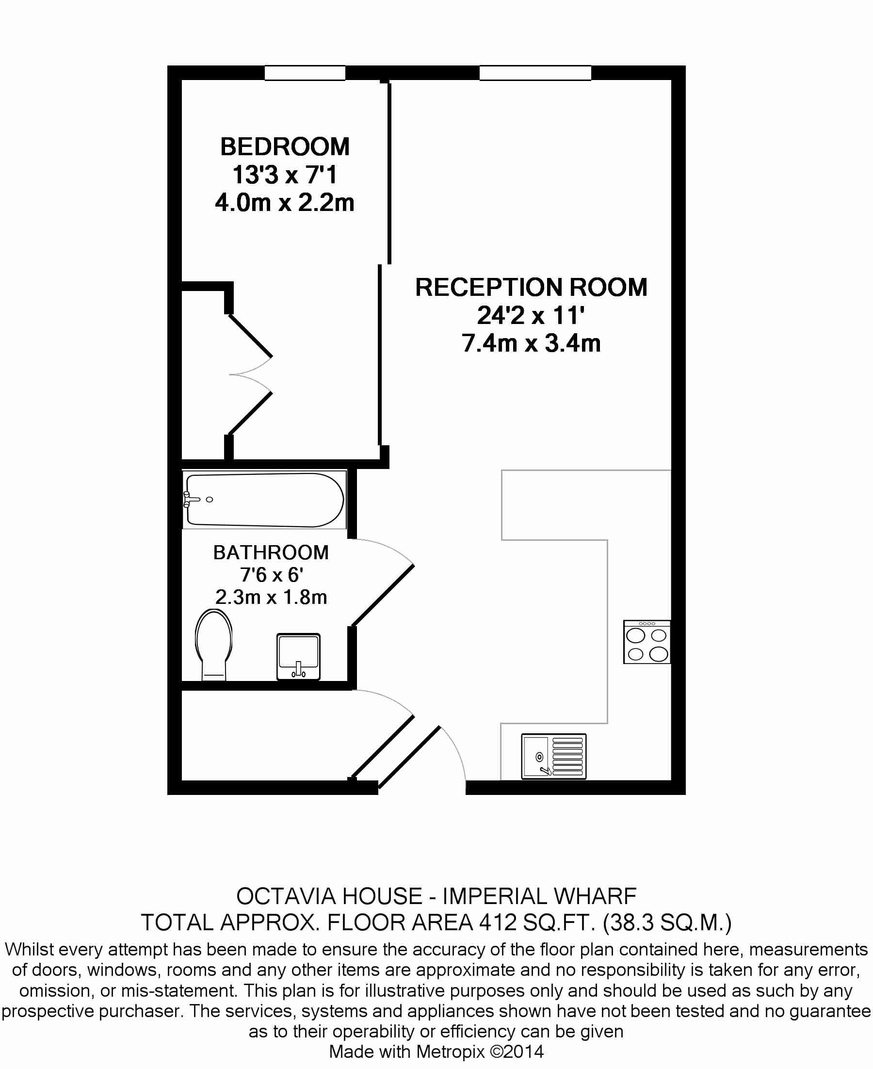 1 bedroom apartments/flats to sale in Townmead Road, Imperial Wharf, Fulham-Floorplan