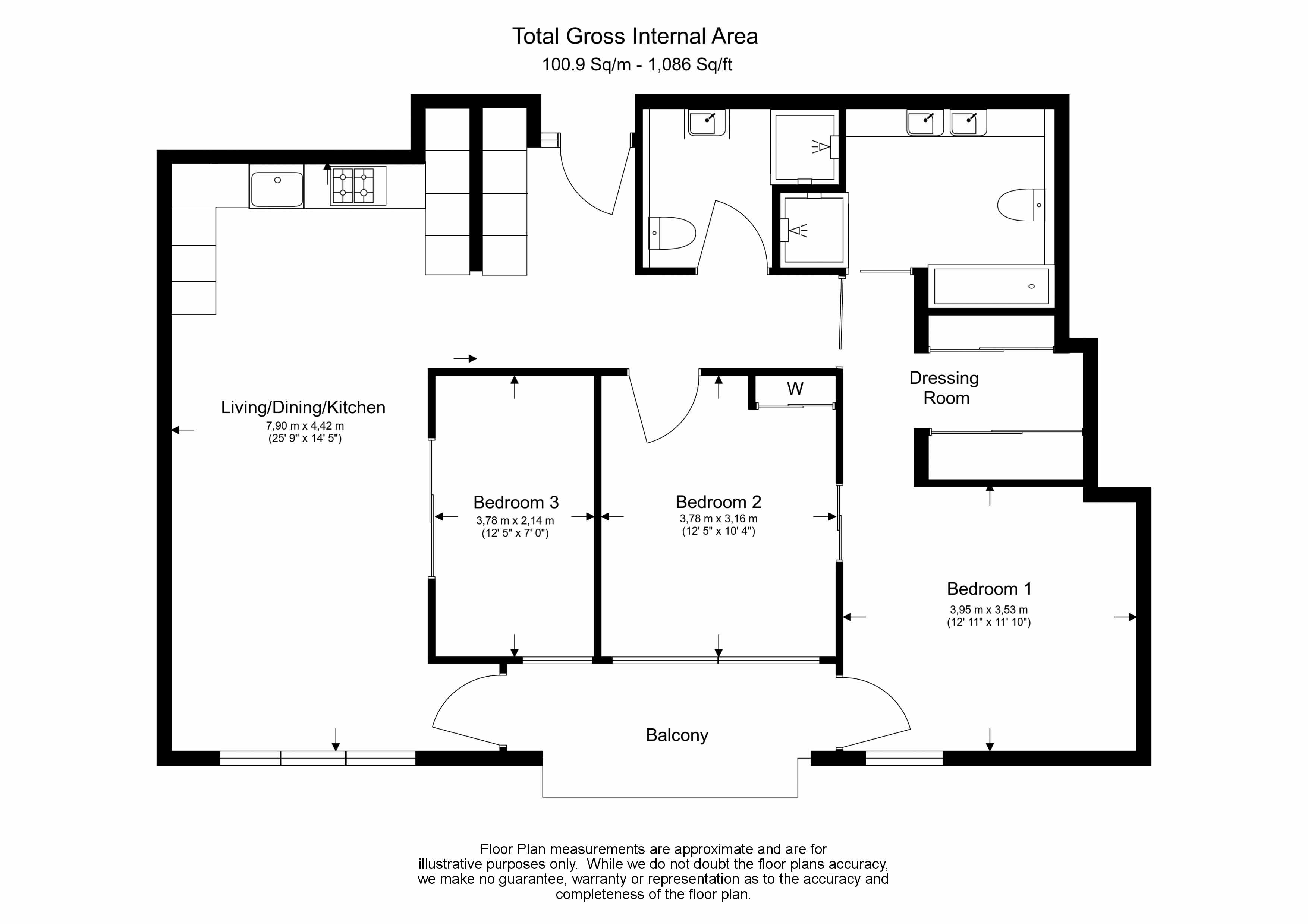 3 bedrooms apartments/flats to sale in Rathbone Place, Fitzrovia-Floorplan