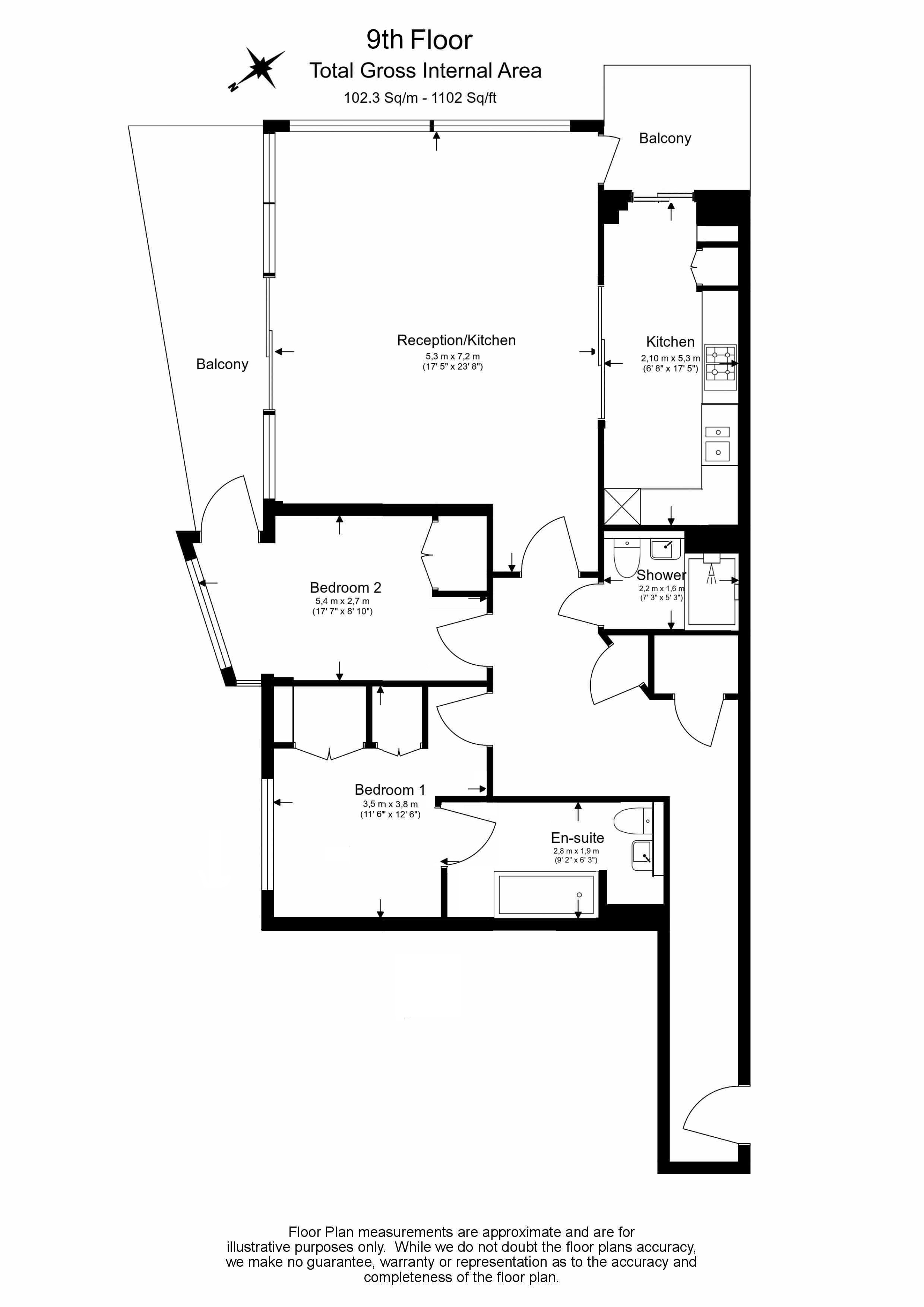 2 bedrooms apartments/flats to sale in Lensbury Avenue, Imperial Wharf-Floorplan