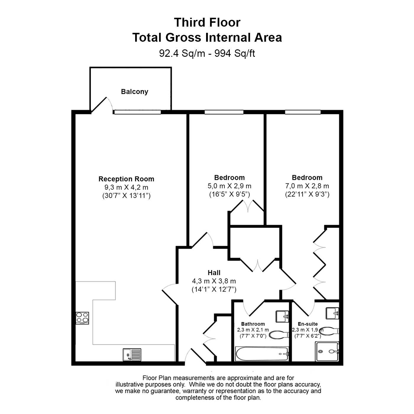 2 bedrooms apartments/flats to sale in Parr's Way, Fulham Reach-Floorplan