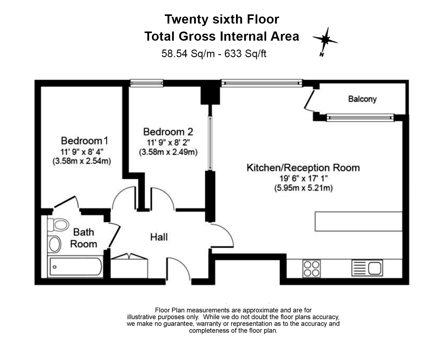 2 bedrooms apartments/flats to sale in George Beard Road, Rotherithe-Floorplan
