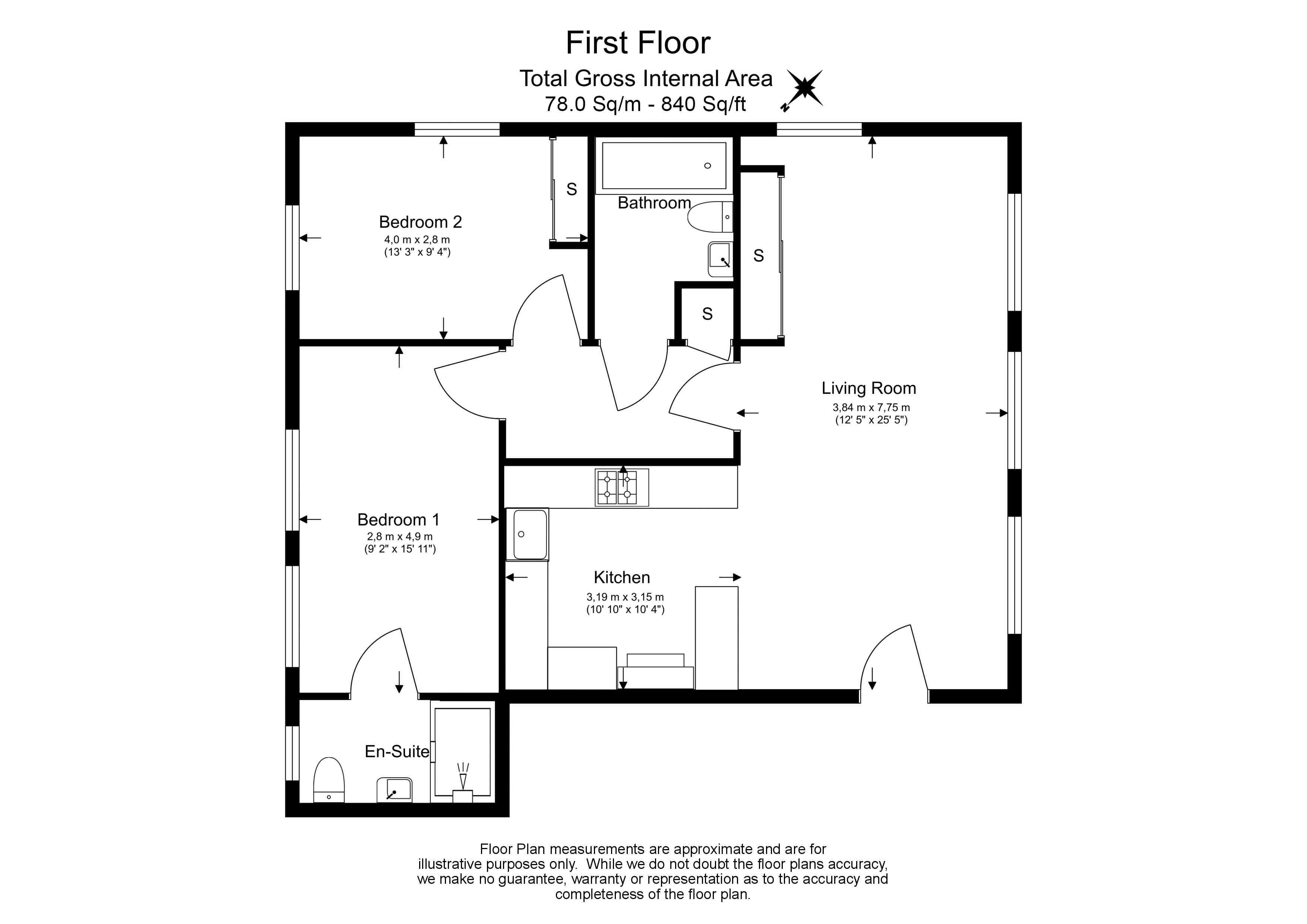 2 bedrooms apartments/flats to sale in 20 Chatham Close, Woolwich-Floorplan
