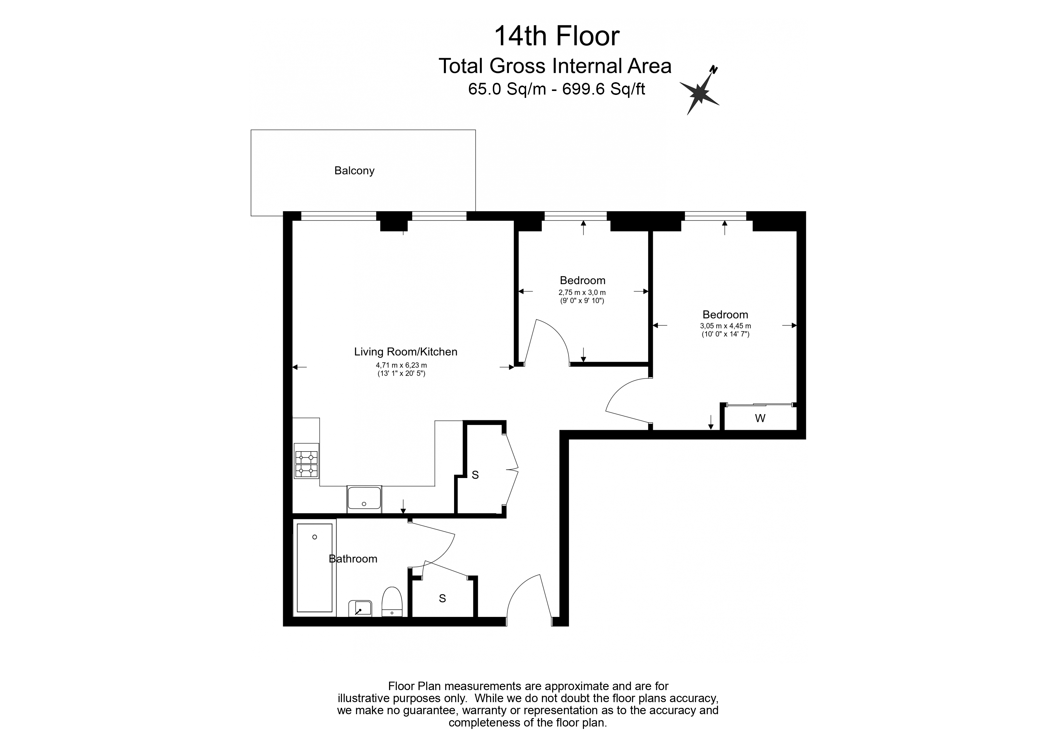 2 bedrooms apartments/flats to sale in Victory Parade, Woolwich-Floorplan